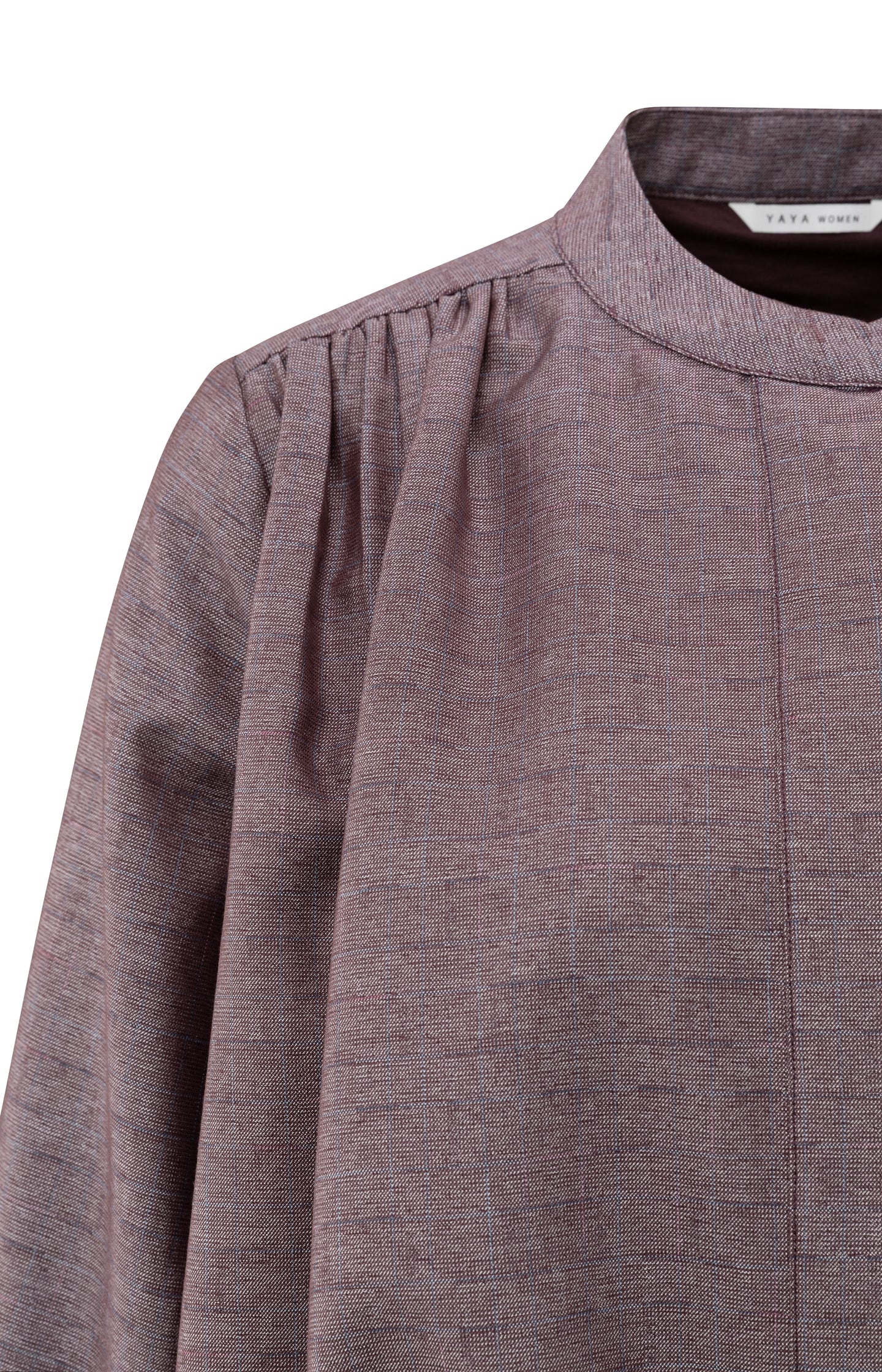 Balloon-shaped blouse jacket with stand-up collar