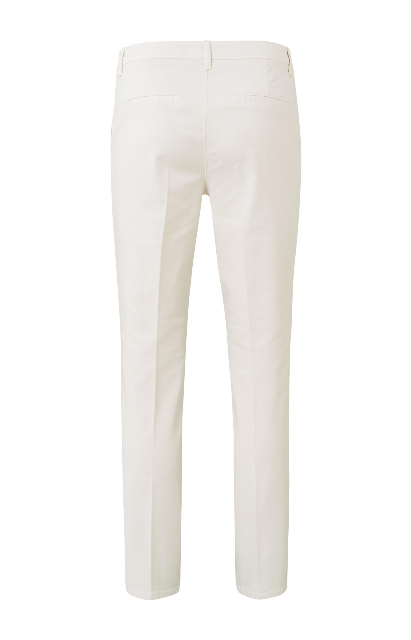 Basic chino with side pockets and a zipper in a close fit