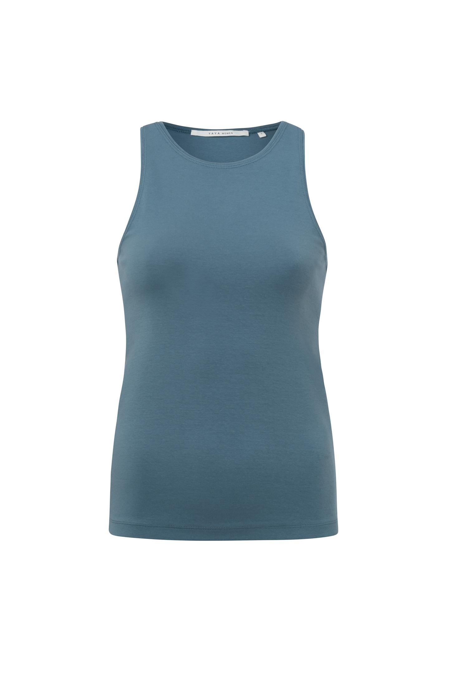 Basic halter top with crewneck in slim fit - Type: product