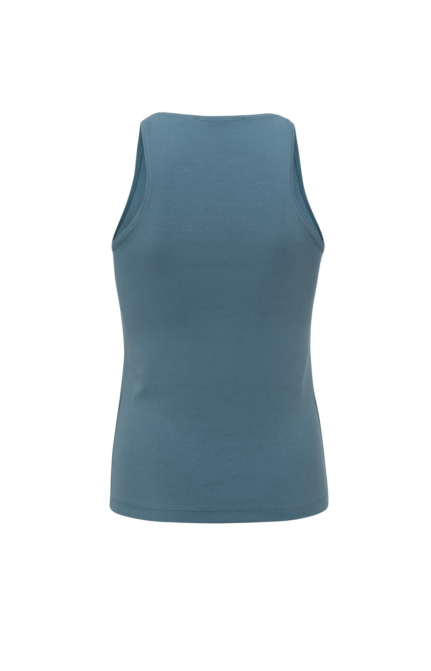 Basic halter top with crewneck in slim fit