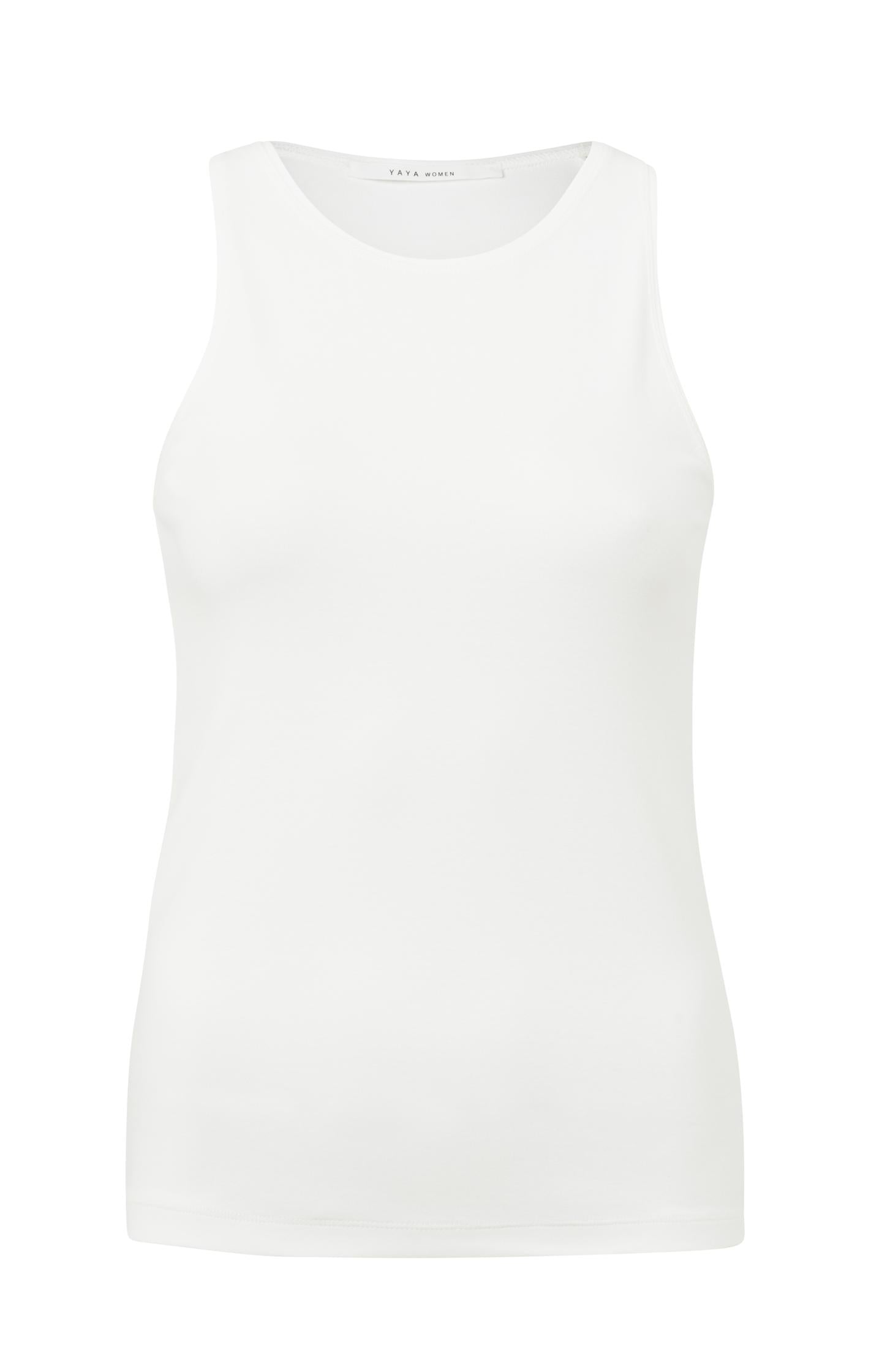 Basic halter top with round neck in regular fit - Type: product