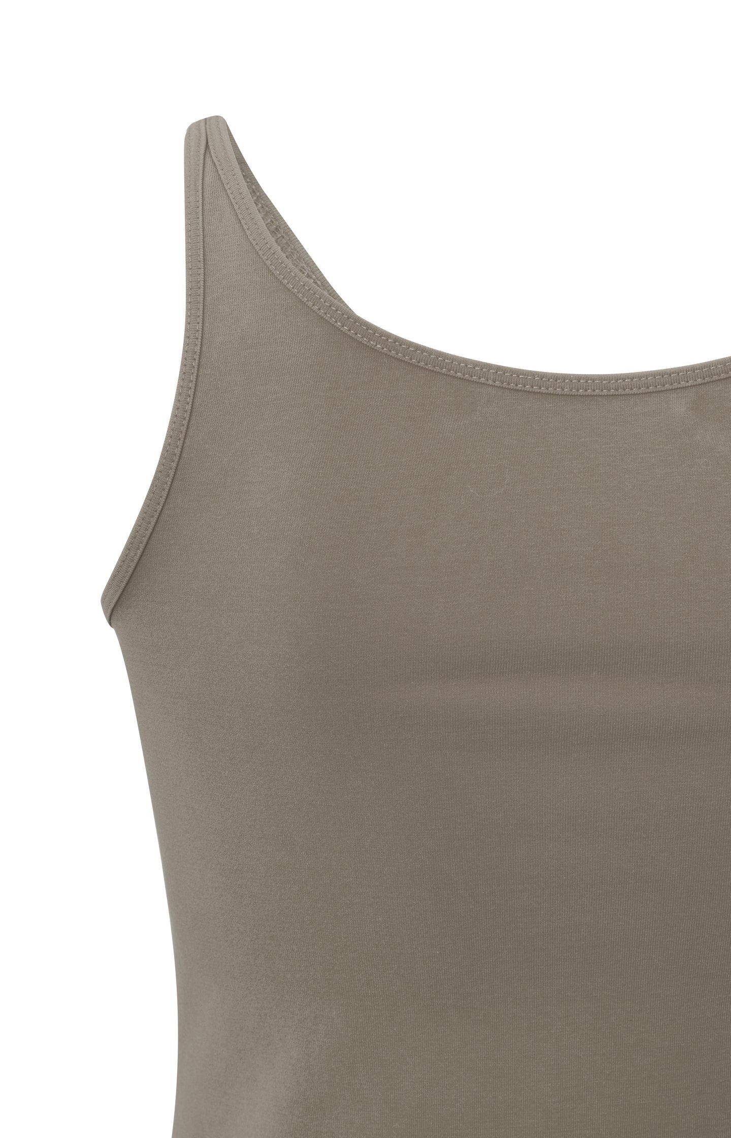 Basic singlet with thin straps and round neck in cotton