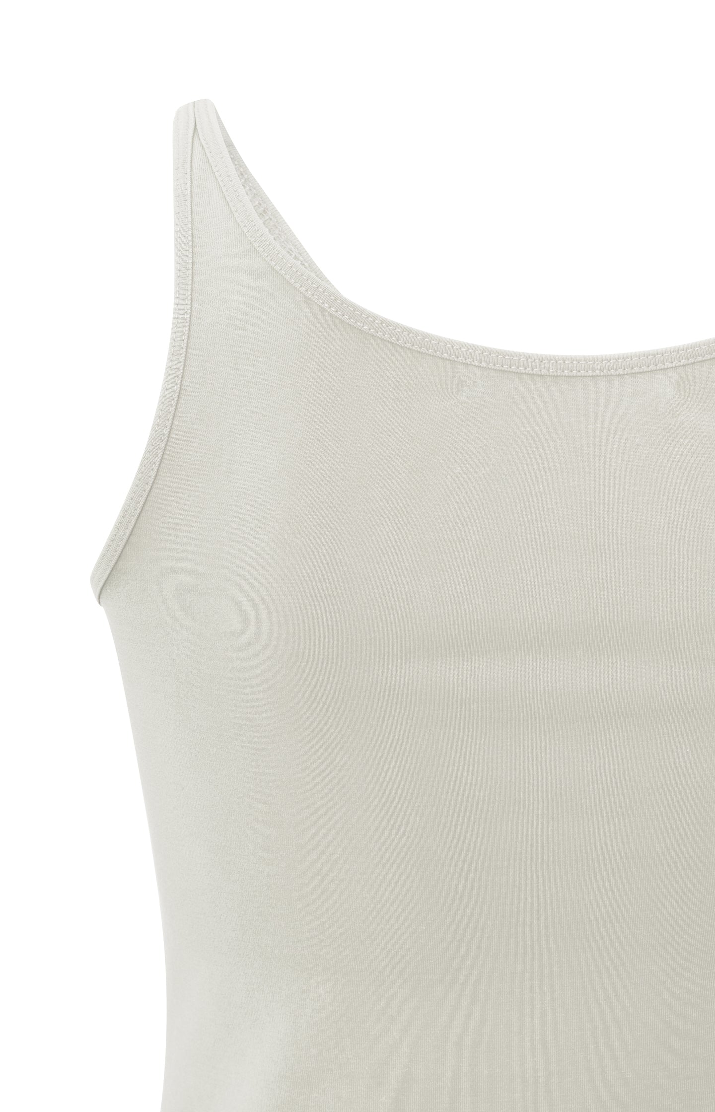 Basic singlet with thin straps and round neck in cotton