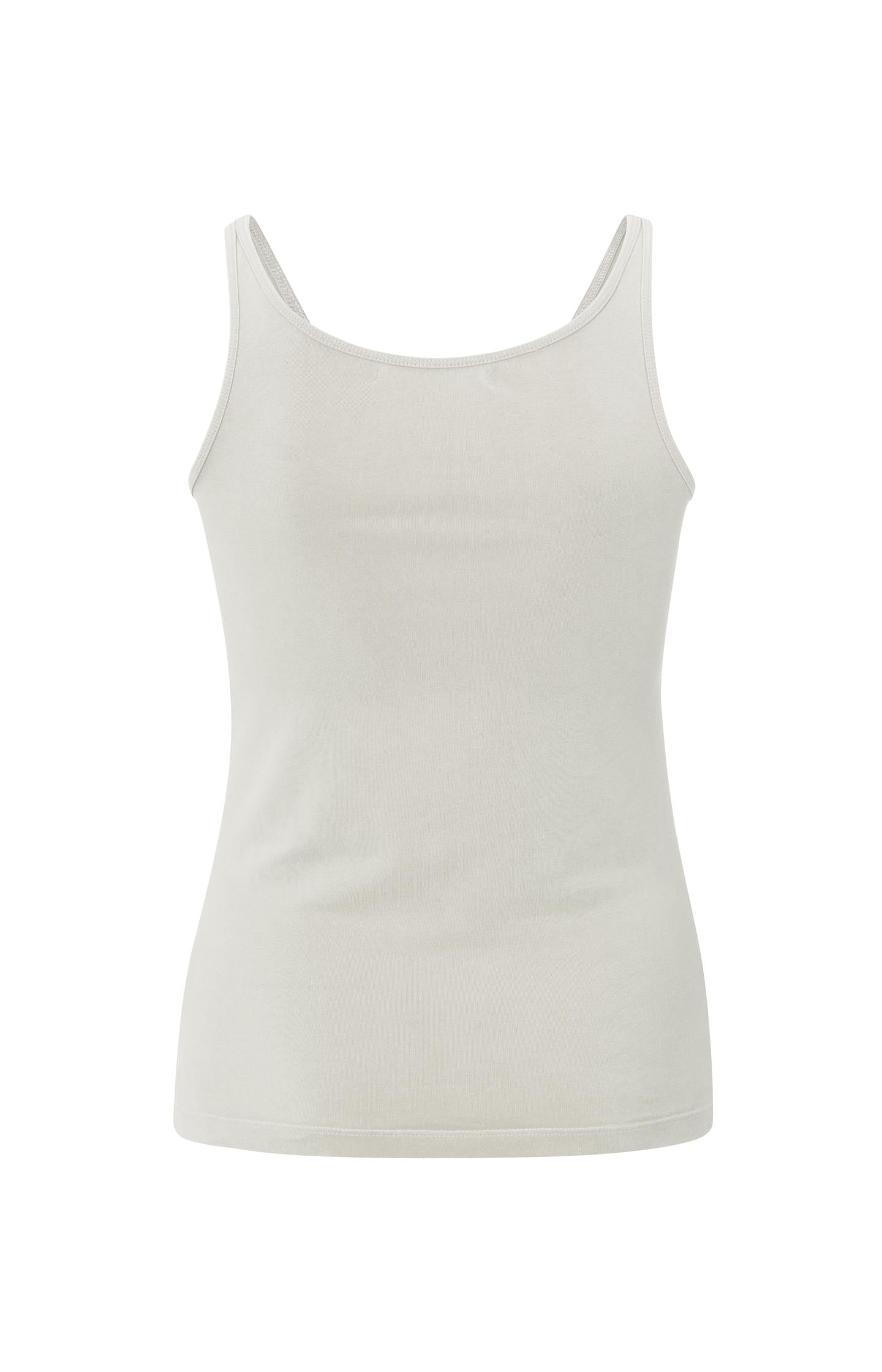 Basic singlet with thin straps and round neck in cotton