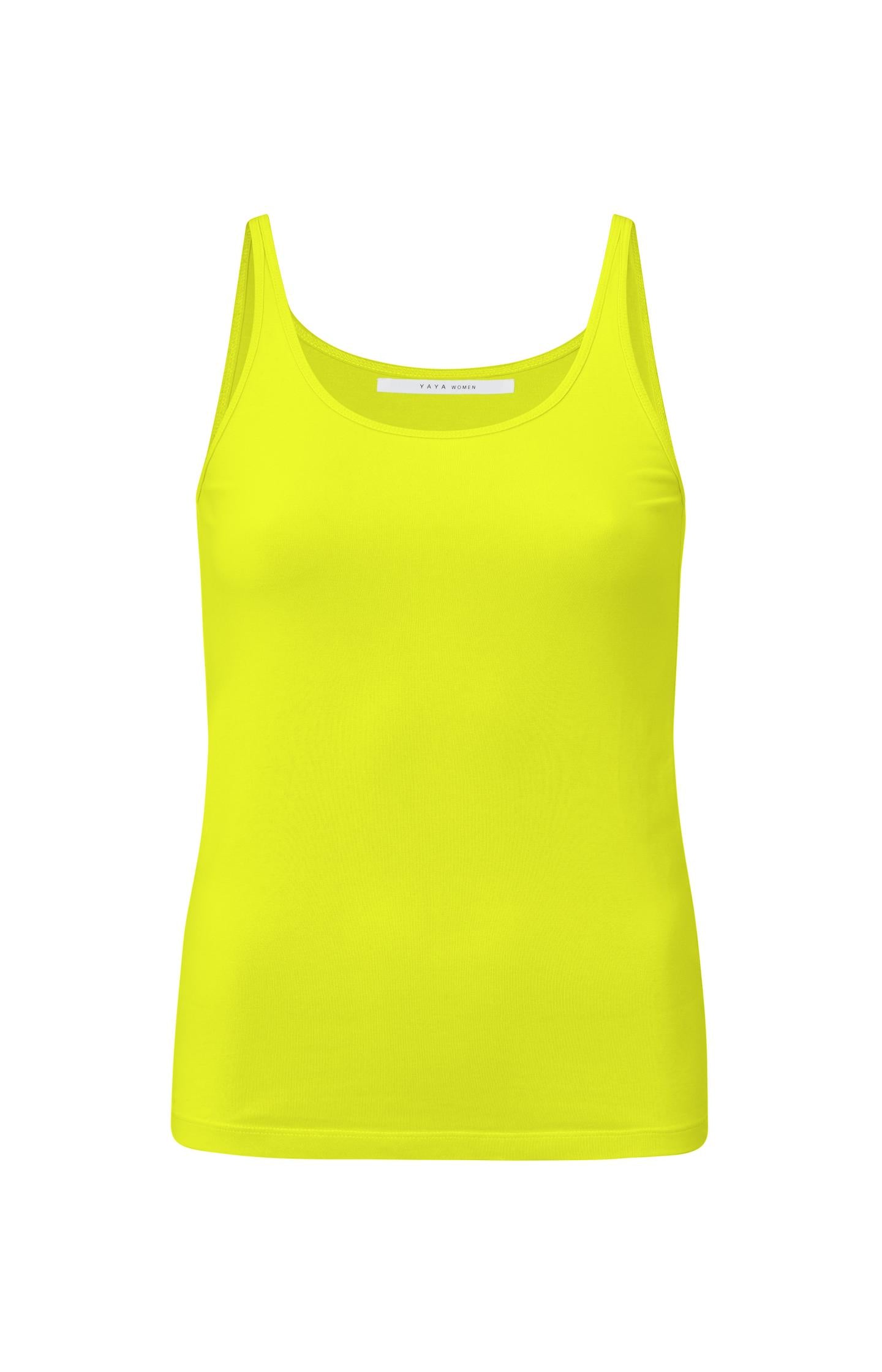 Basic singlet with thin straps and round neck in cotton - Type: product