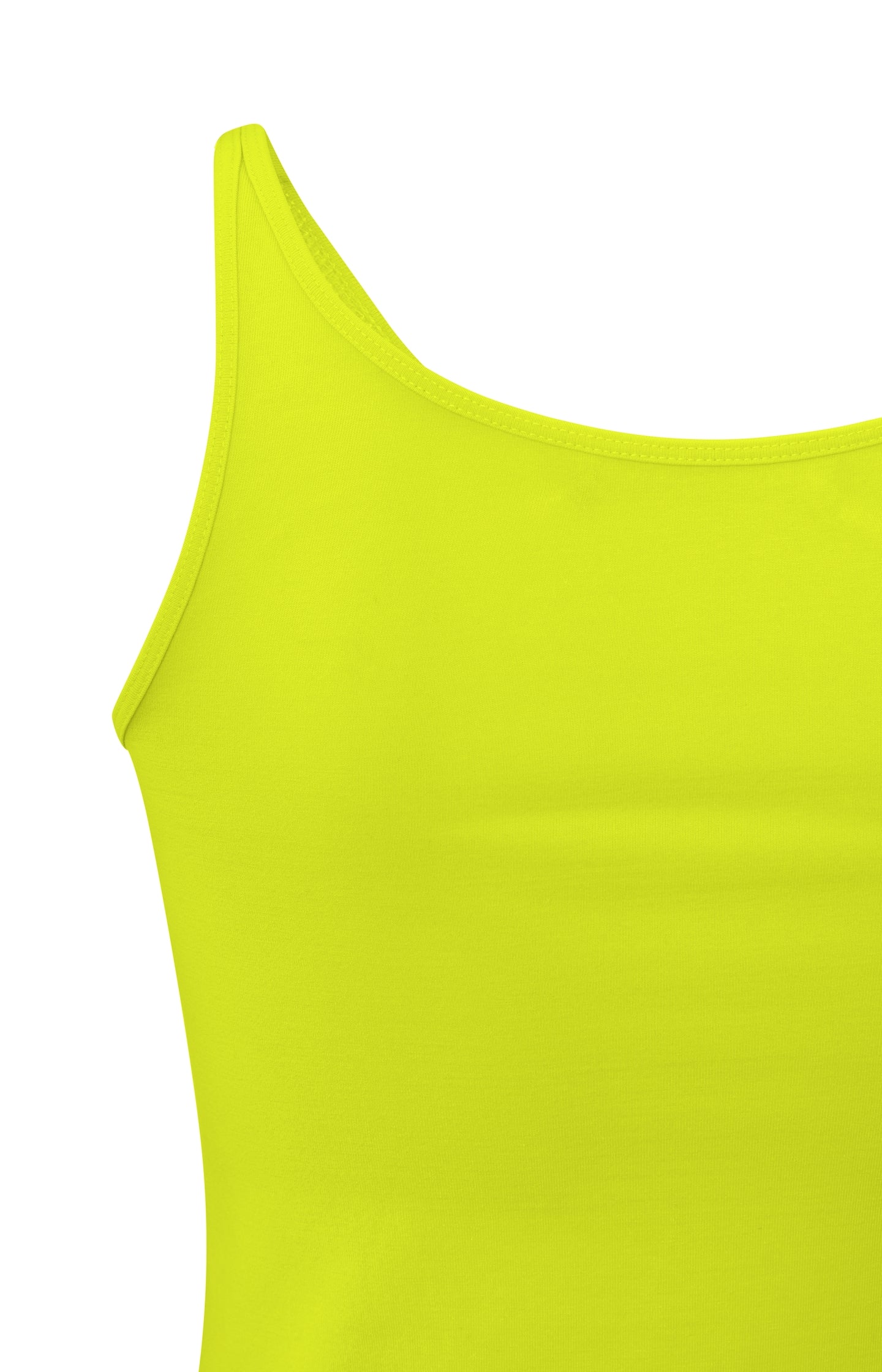 Basic singlet with thin straps and round neck in cotton