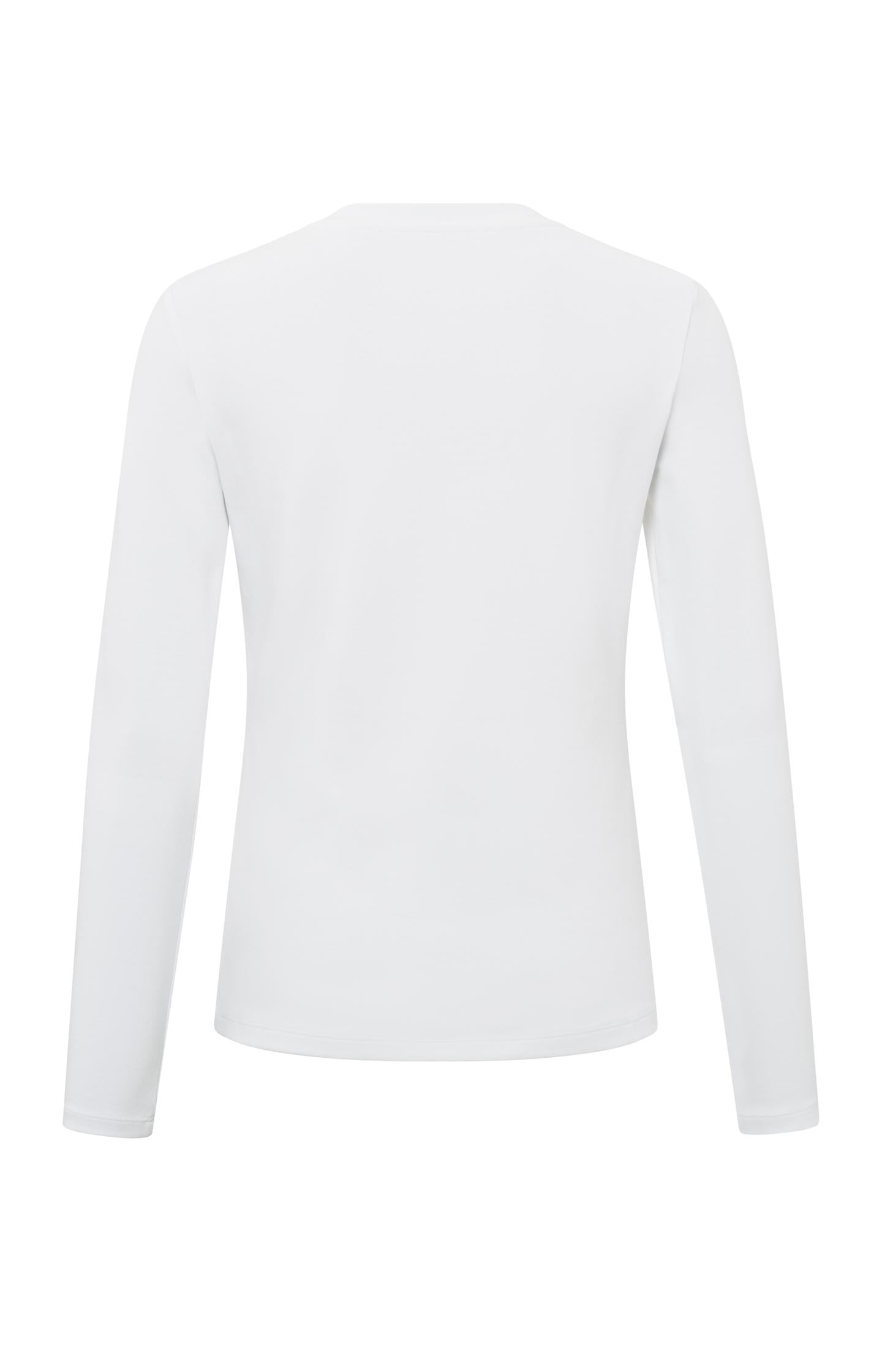 Basic T-shirt with long sleeves and round neck