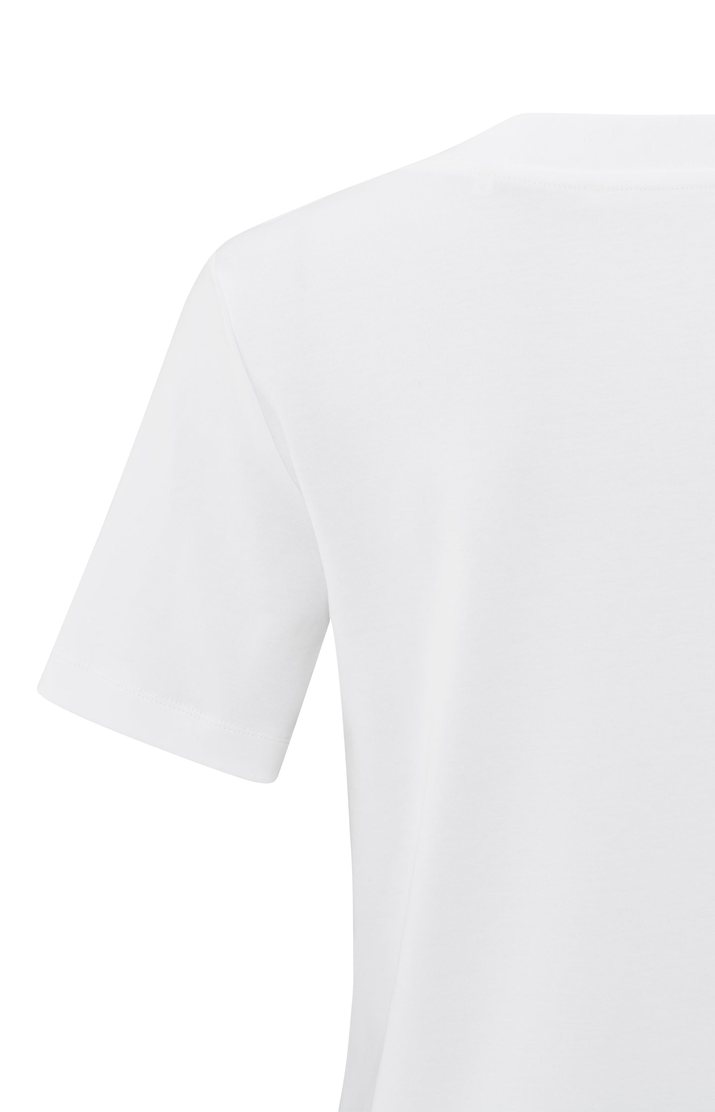 Basic T-shirt with V-neck and short sleeves