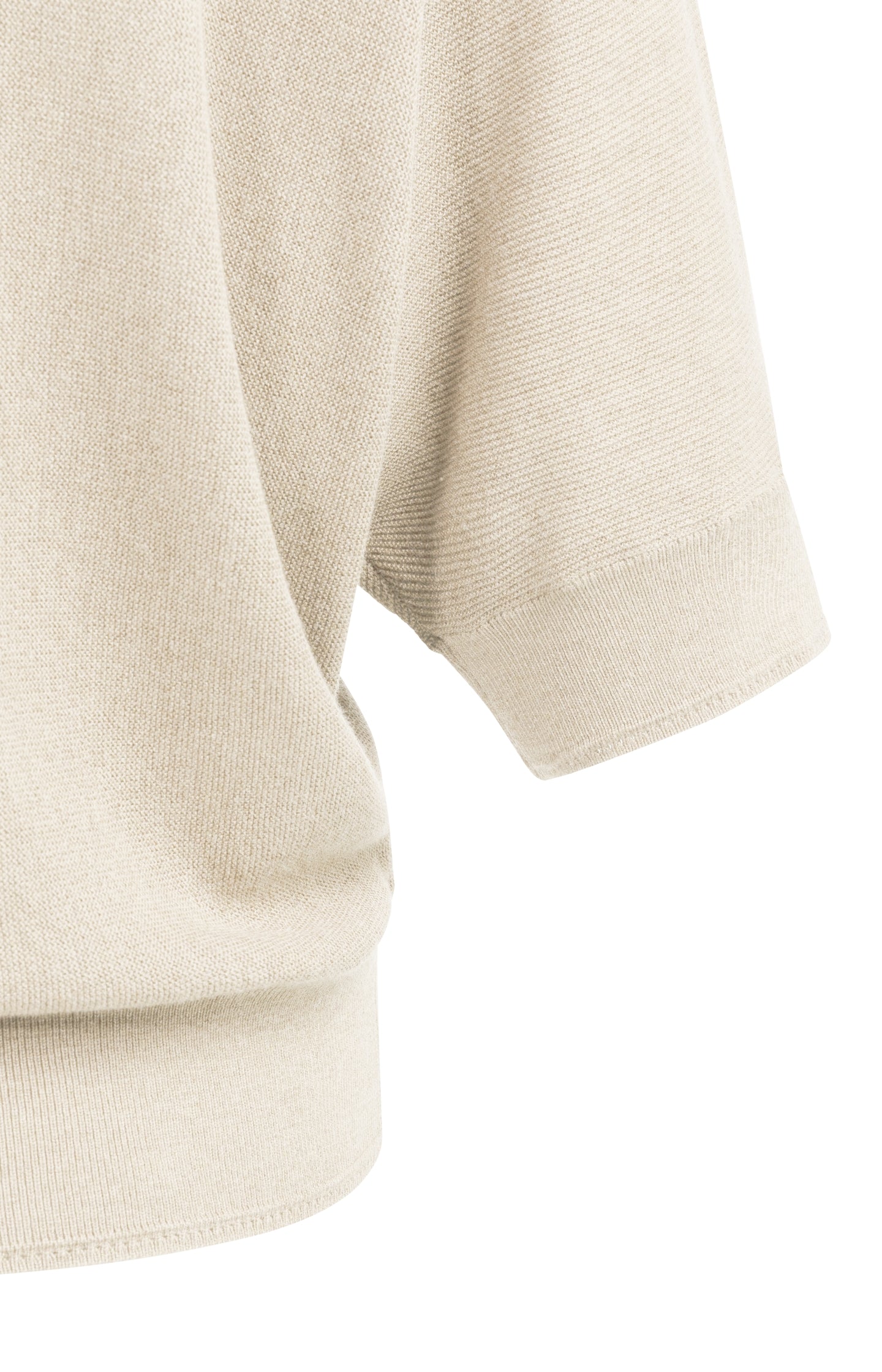 Batwing cardigan with short sleeves and button closure