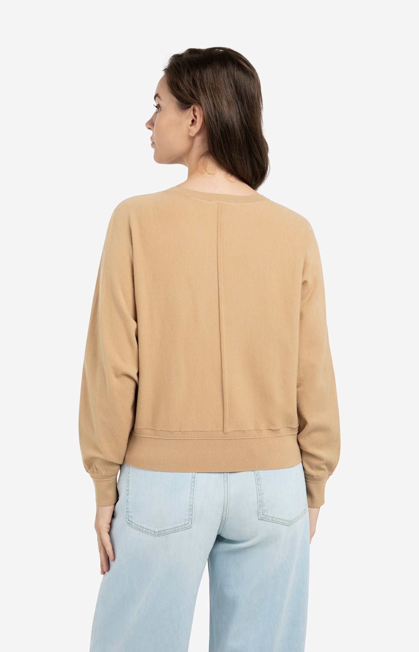 Batwing sweater with subtle seam details
