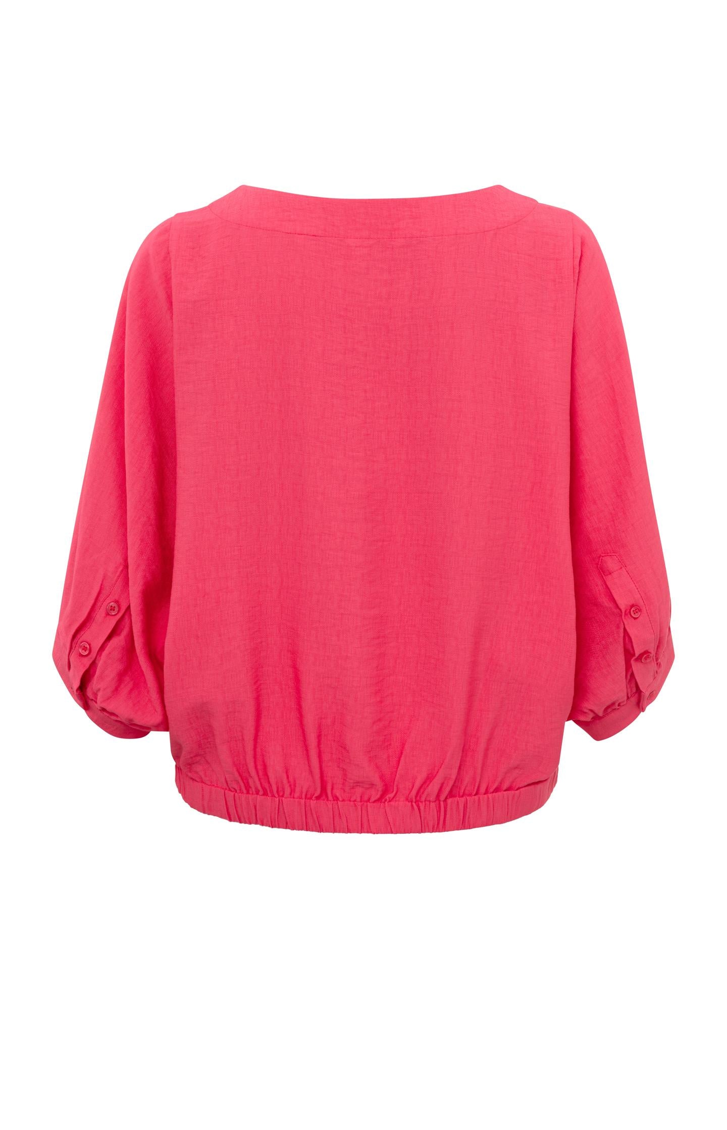 Batwing top with boatneck and long sleeves in wide fit