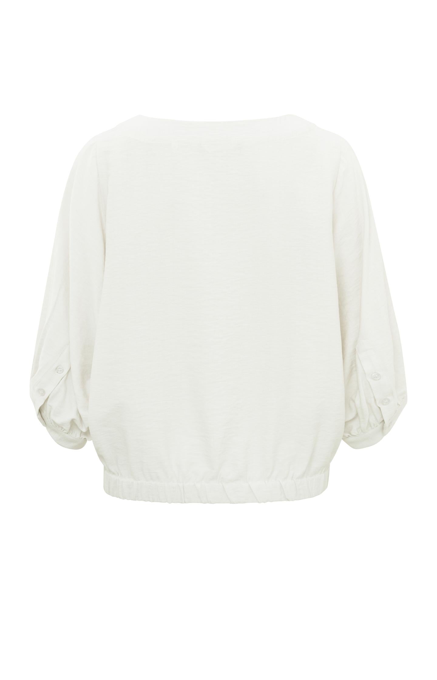 Batwing top with boatneck and long sleeves in wide fit