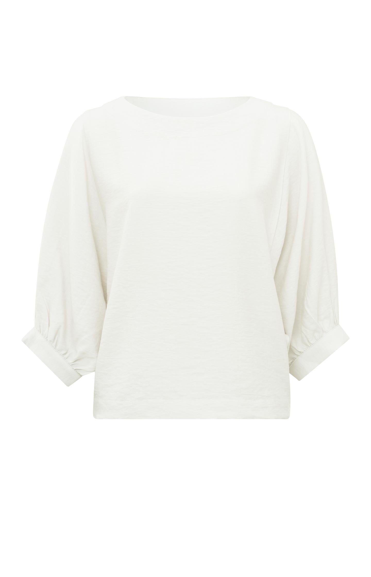 Batwing top with boatneck and long sleeves in wide fit - Type: product