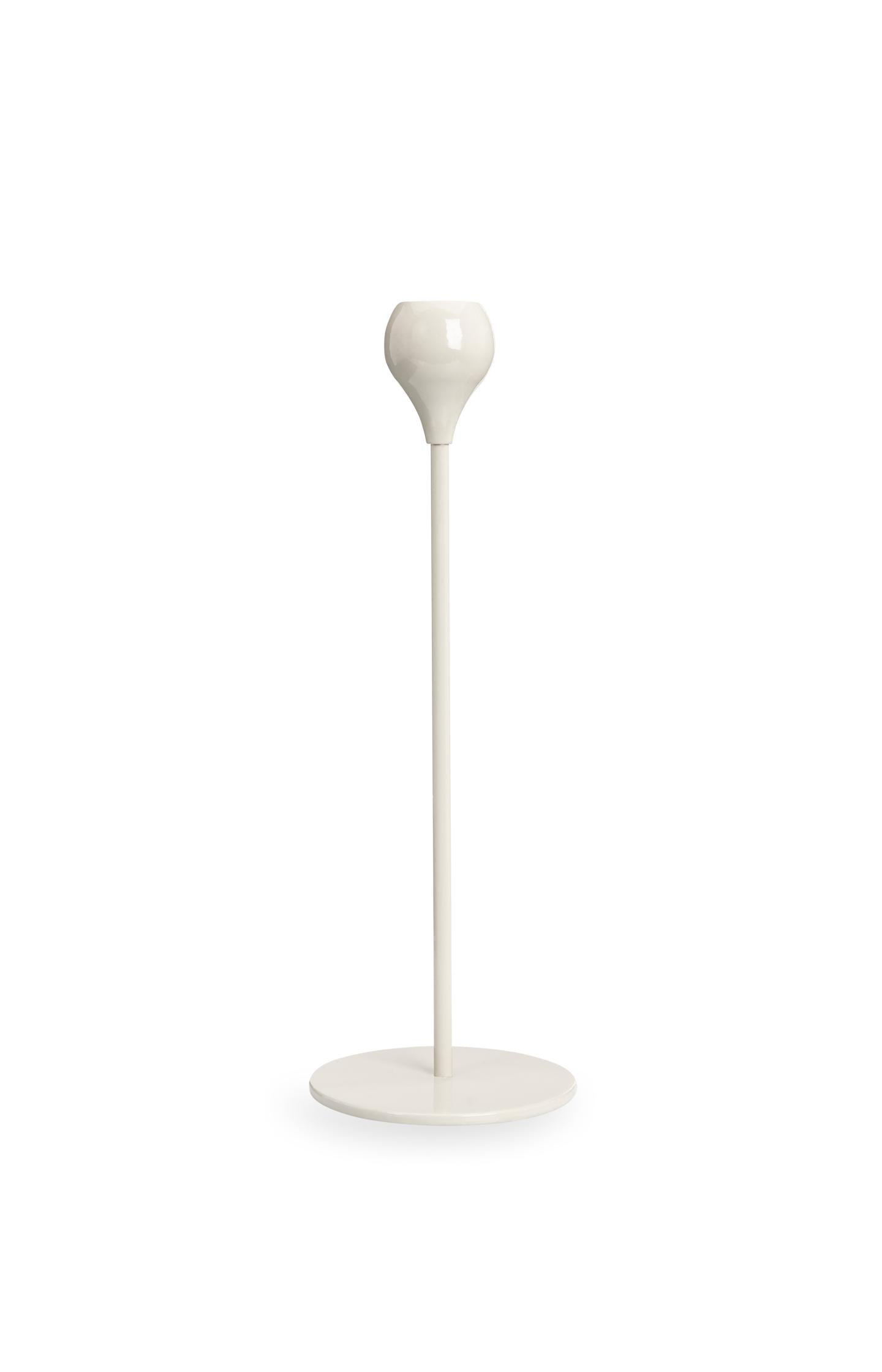 Beige metal candle holder - medium - Type: product