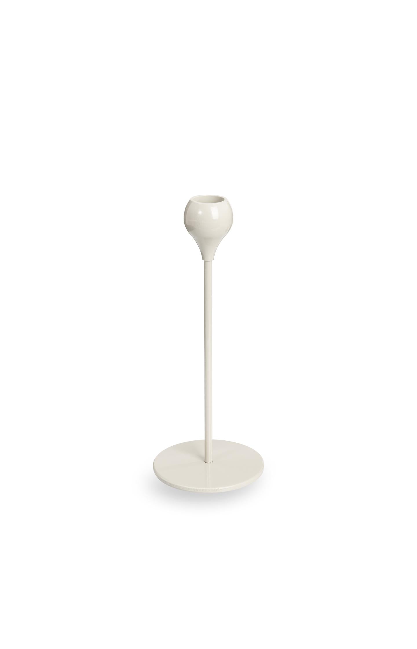 Beige metal candle holder - S