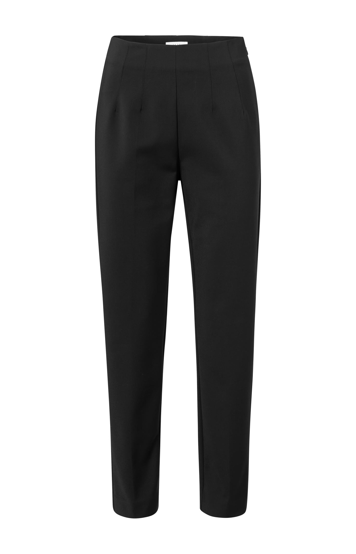 Black pants with high waist and straight legs - Type: product