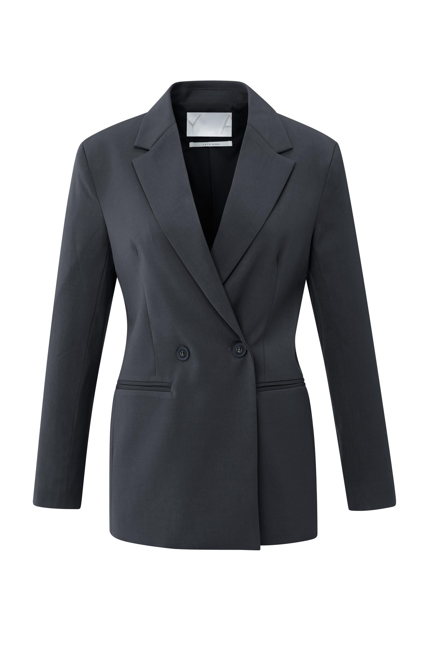 Blazer with belt and double-breasted closure - Type: product