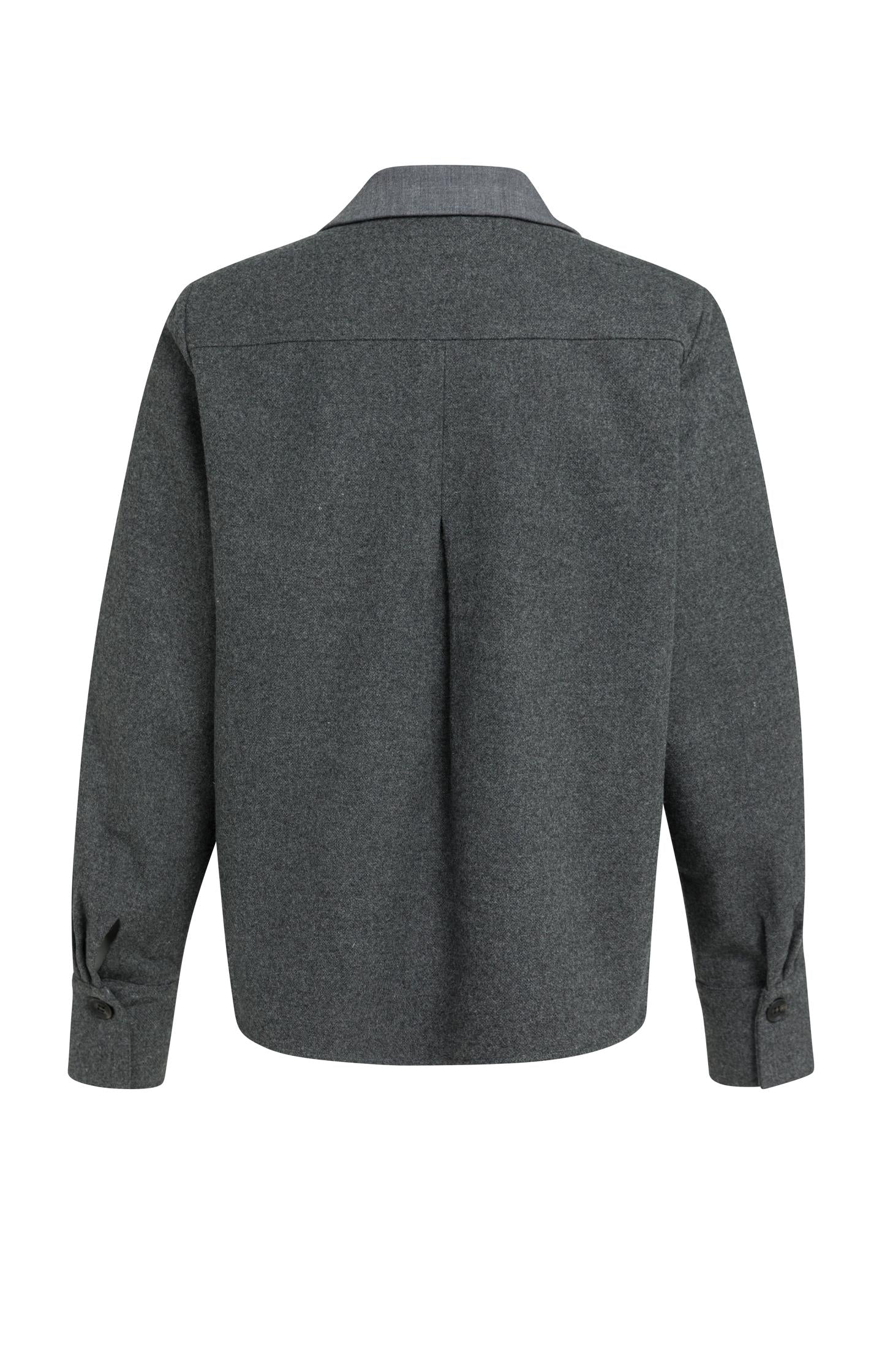 Blazer with contrast fabric and loose fit
