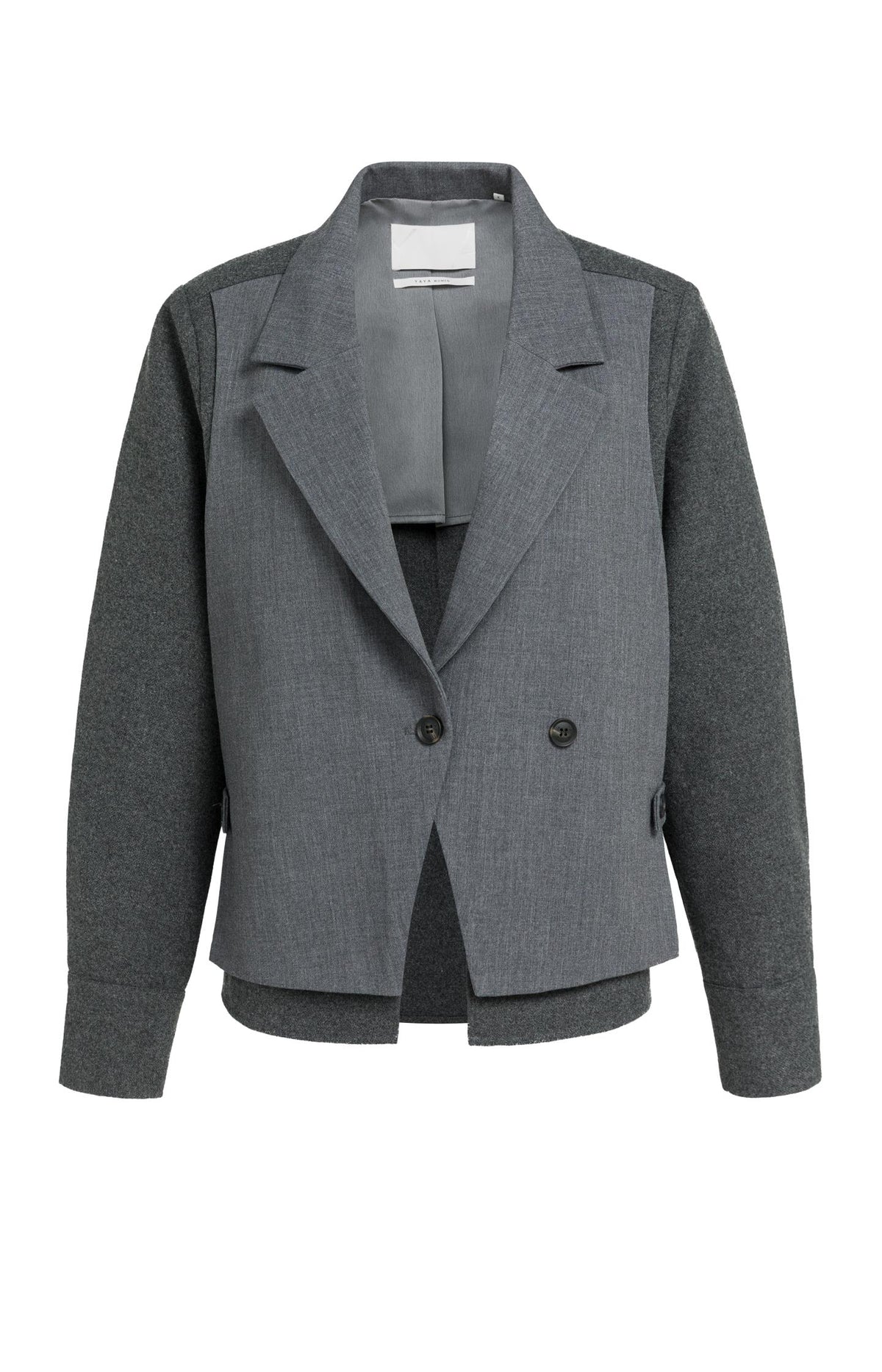 Blazer with contrast fabric and loose fit - Type: product