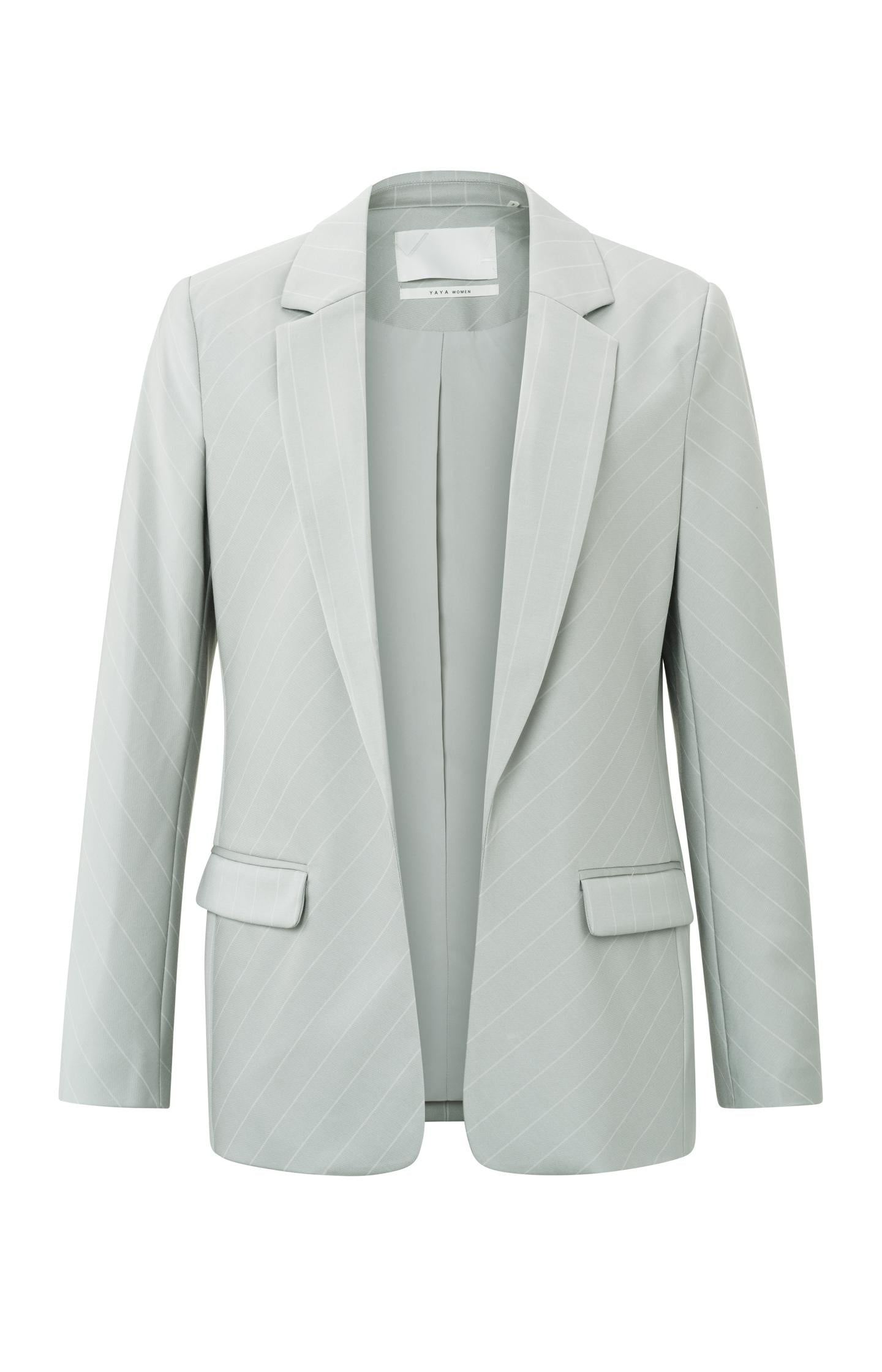 Blazer with long sleeves, pockets and stripes - Type: product