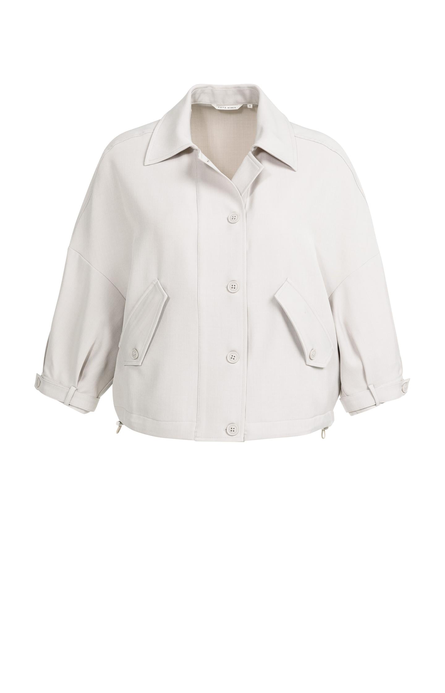 Blouse jacket with adjustable waistband and pockets - Type: product
