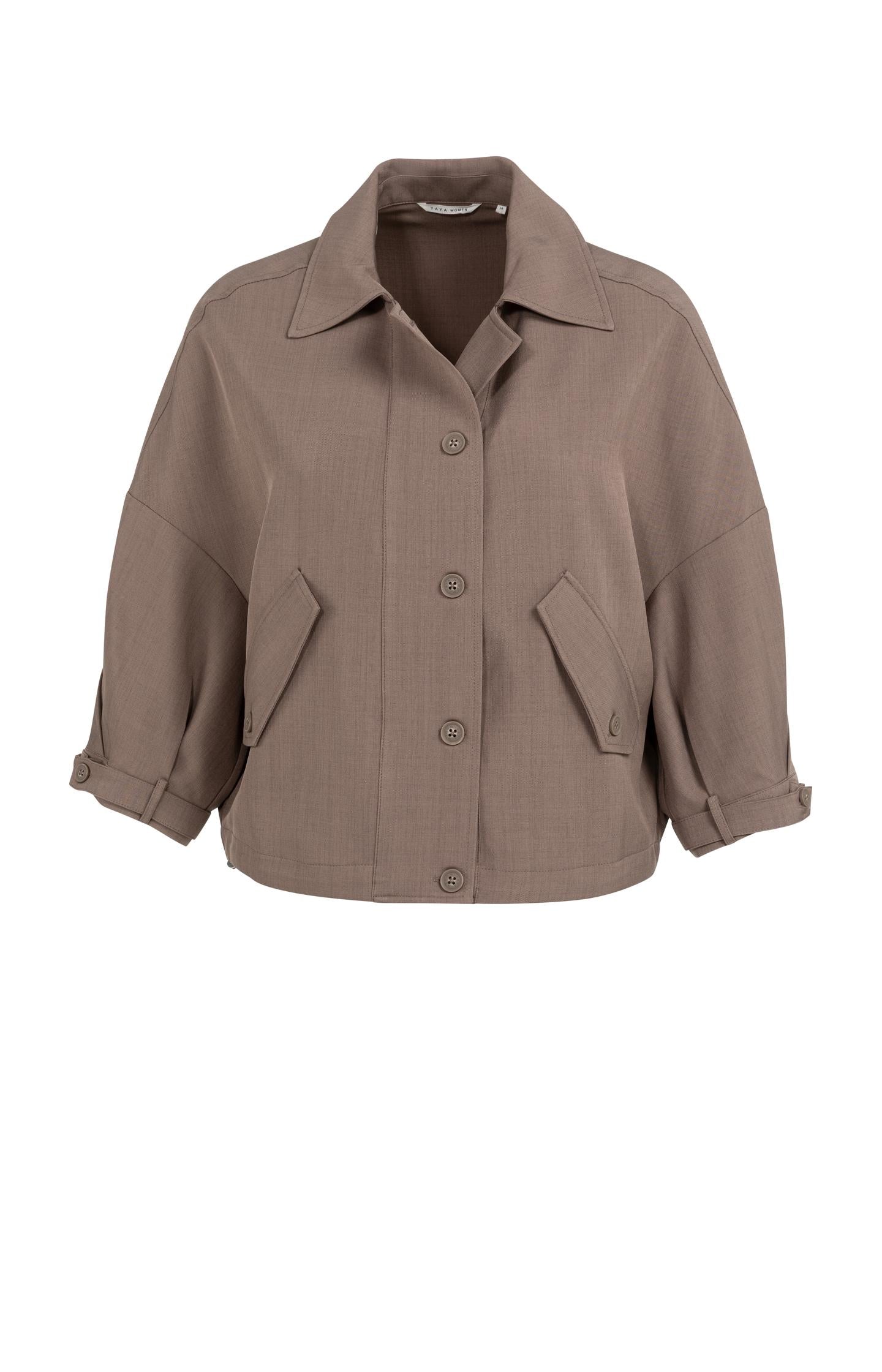 Blouse jacket with adjustable waistband and pockets - Type: product