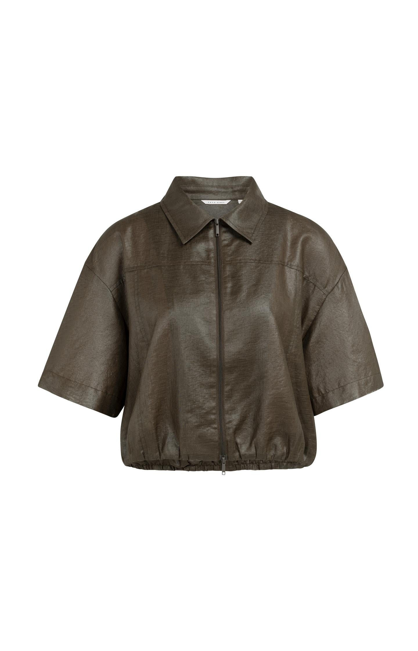 Blouse jacket with coated finish - Type: video