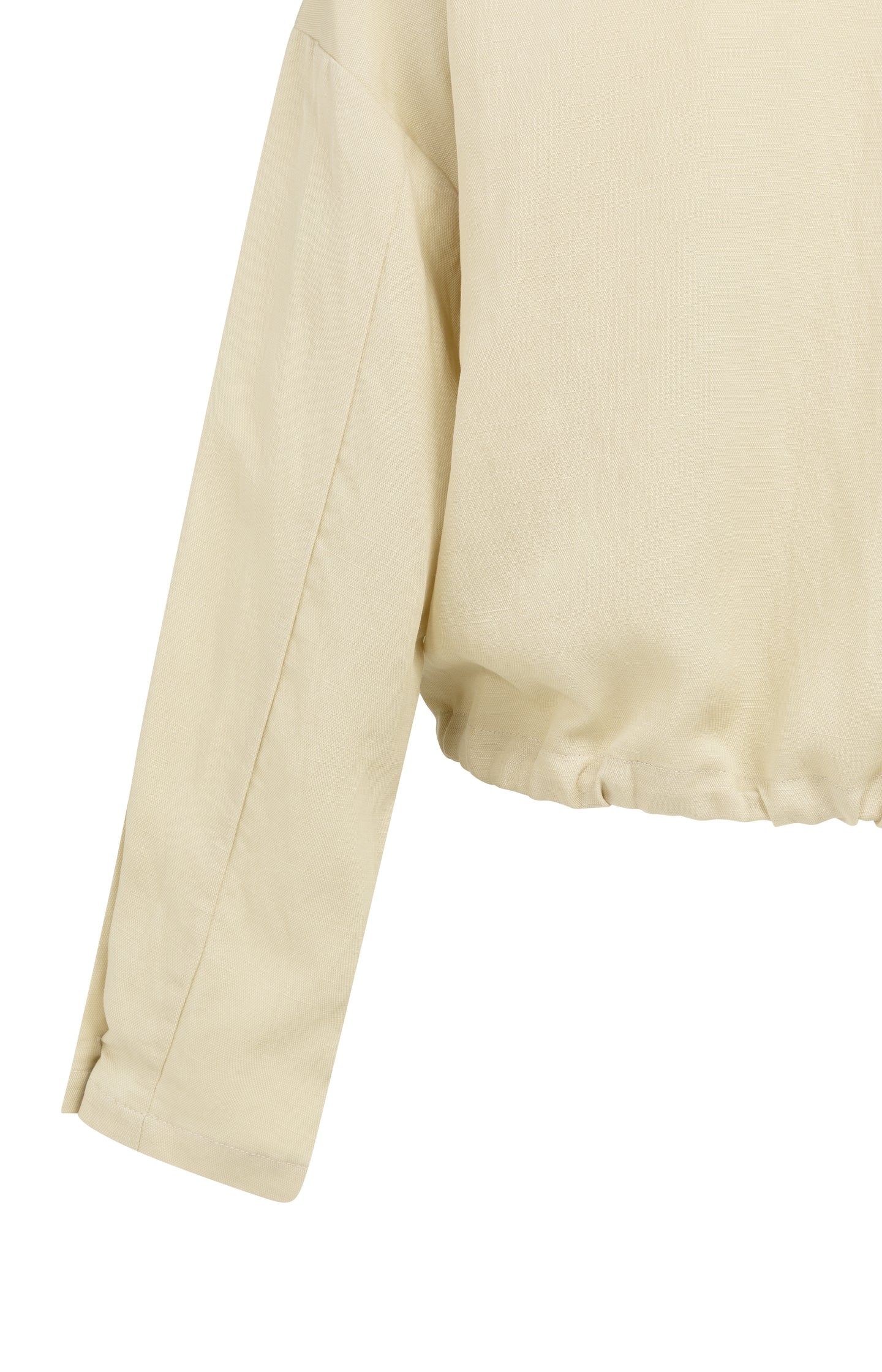 Blouse jacket with drawstring and hidden buttons