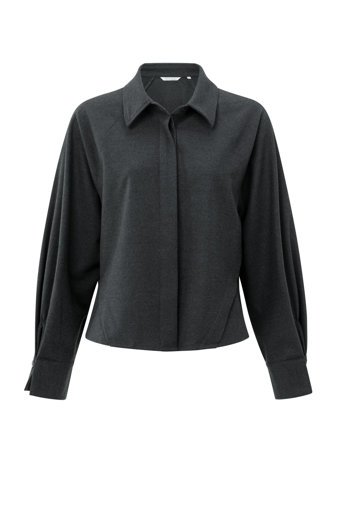 Blouse with batwing sleeves and angled side seams - Type: product
