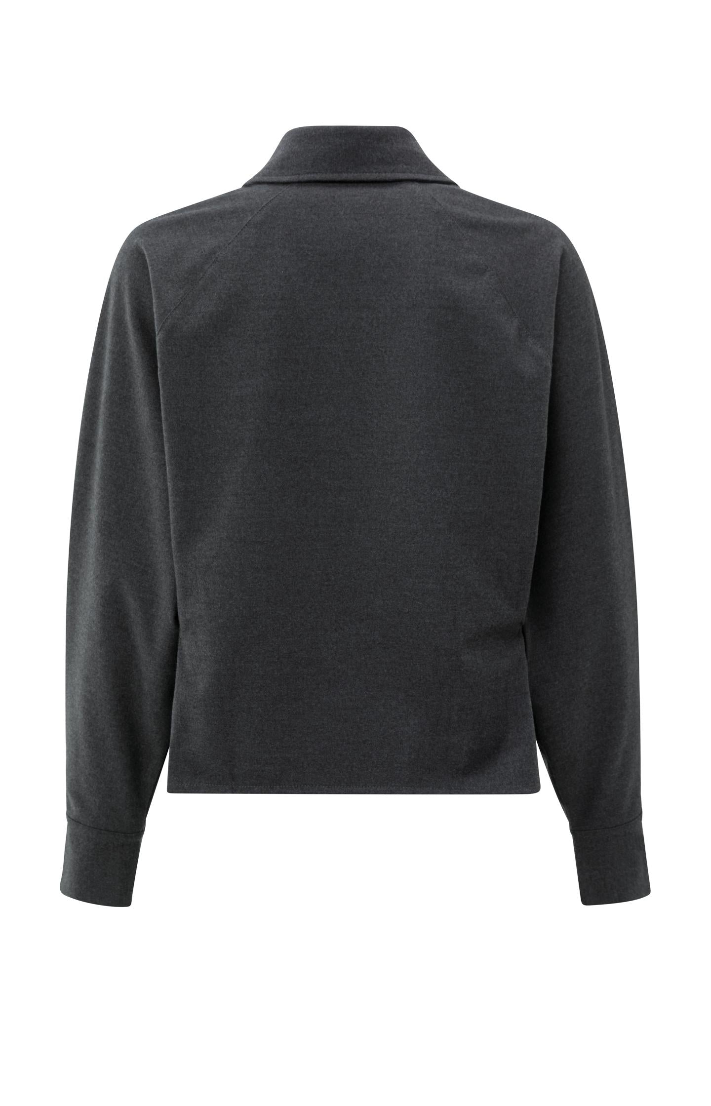 Blouse with batwing sleeves and angled side seams
