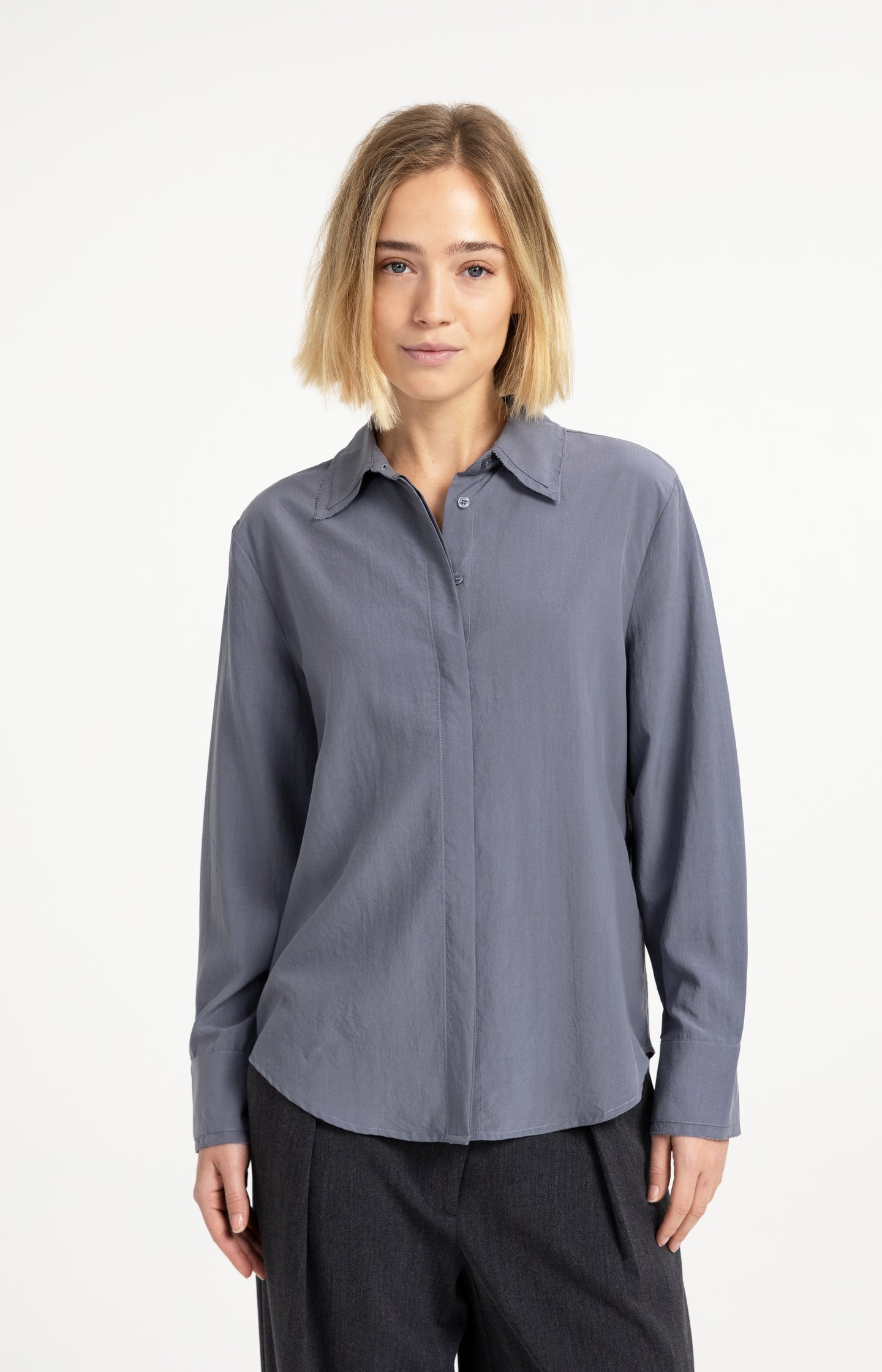Blouse with collar detail and long sleeves