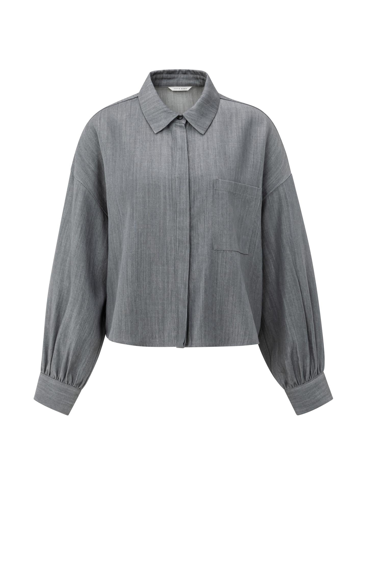 Blouse with long sleeves and chest pocket - Type: product