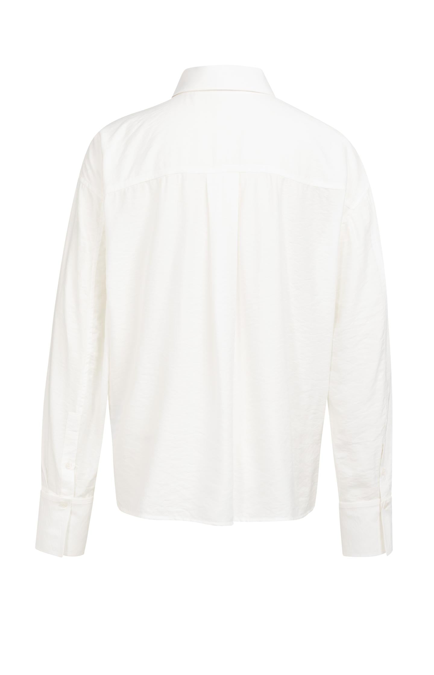 Blouse with removable collar and cuffs