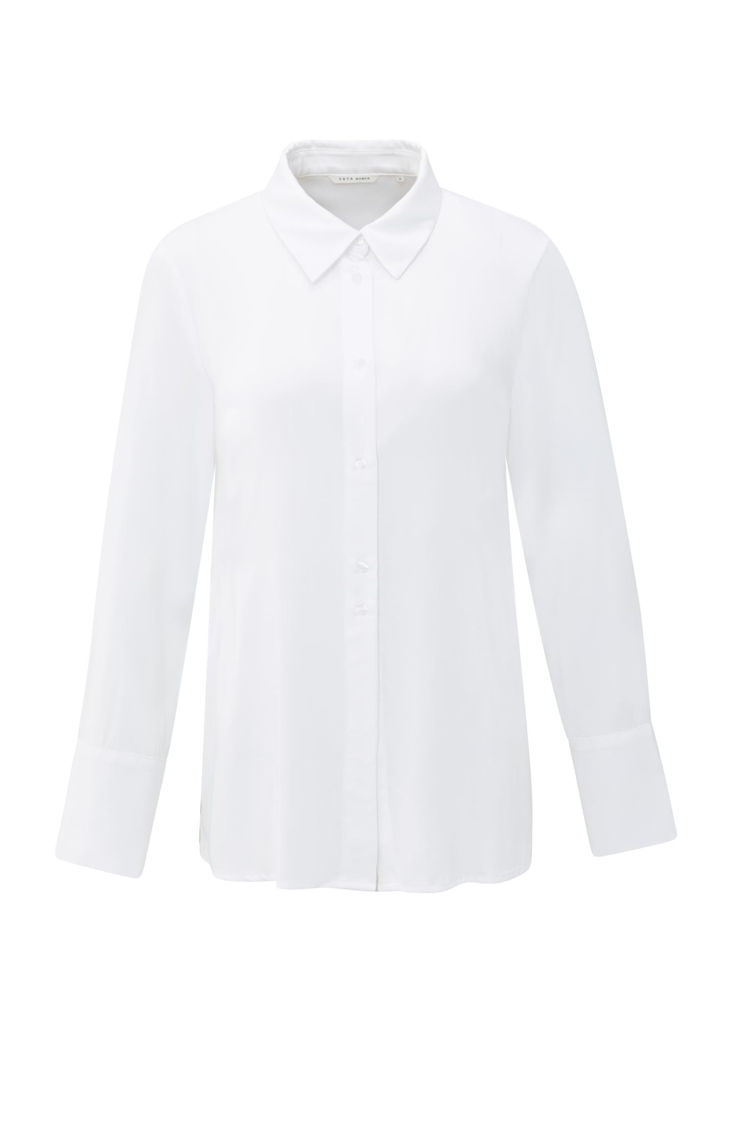 Blouse with subtle button detail and waist accent - Type: product