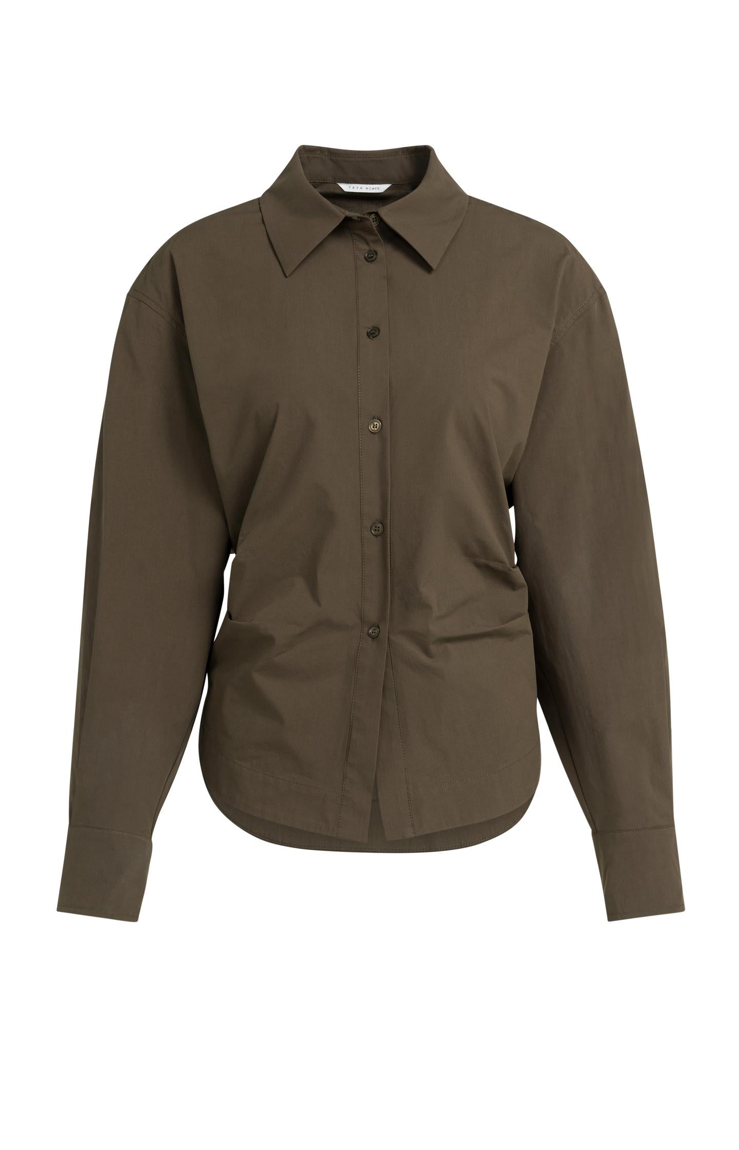 Blouse met tailleaccent en plooidetail