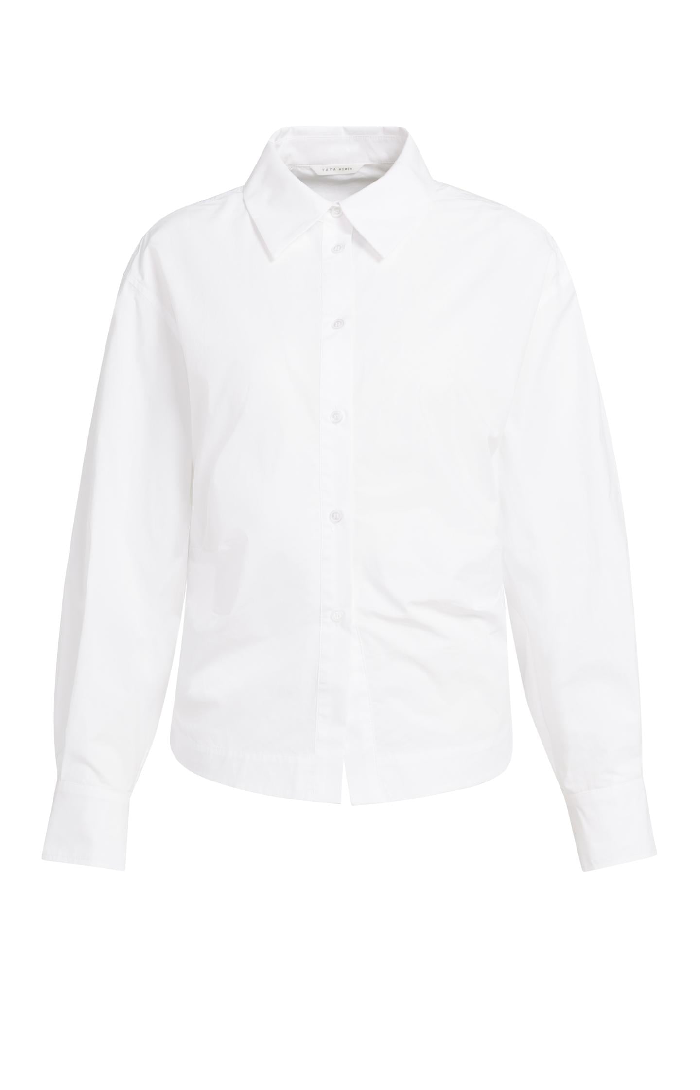 Blouse met tailleaccent en plooidetail