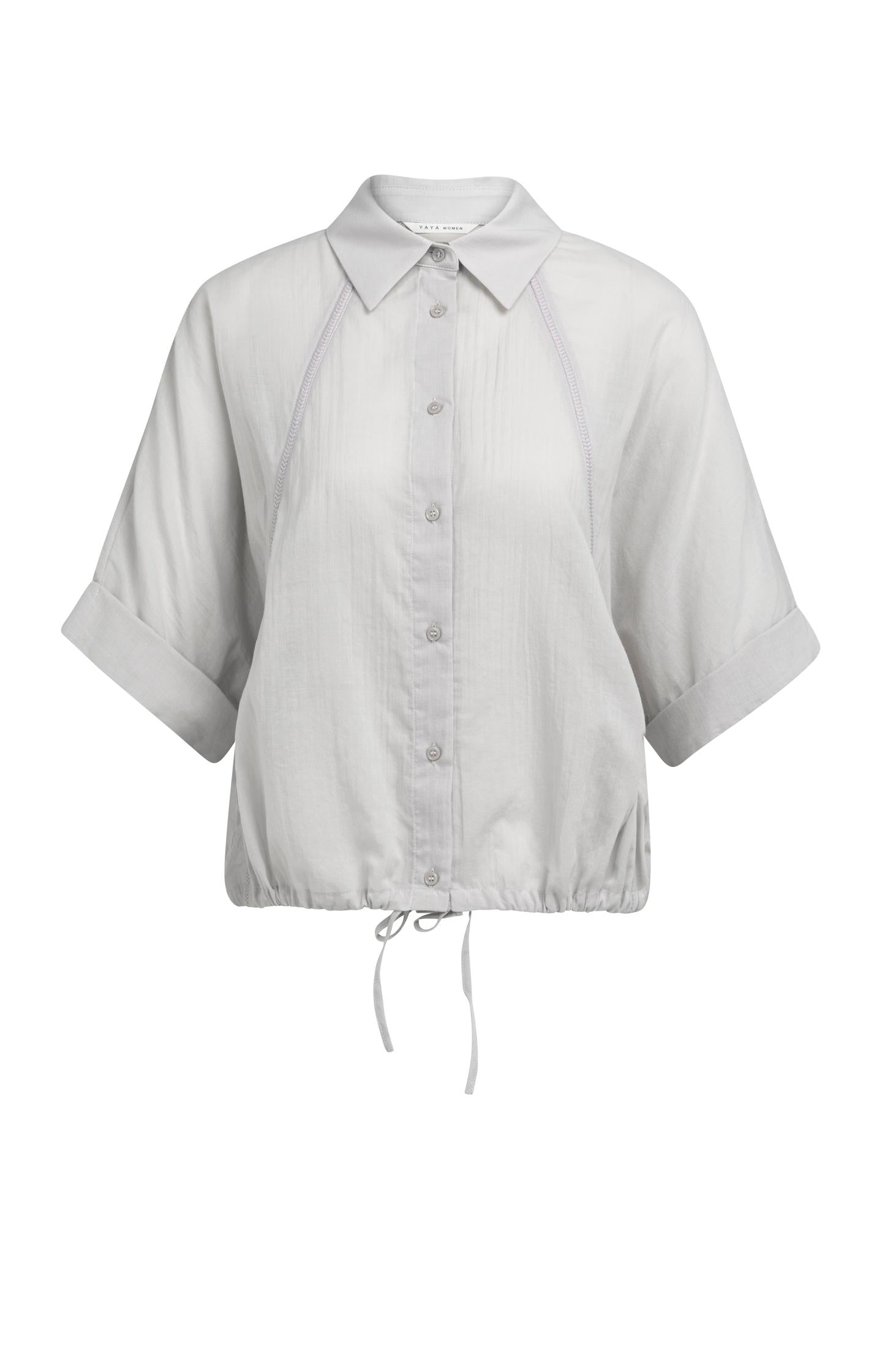 Bluse mit weiten Ärmeln und geflochtenen Einsätzen