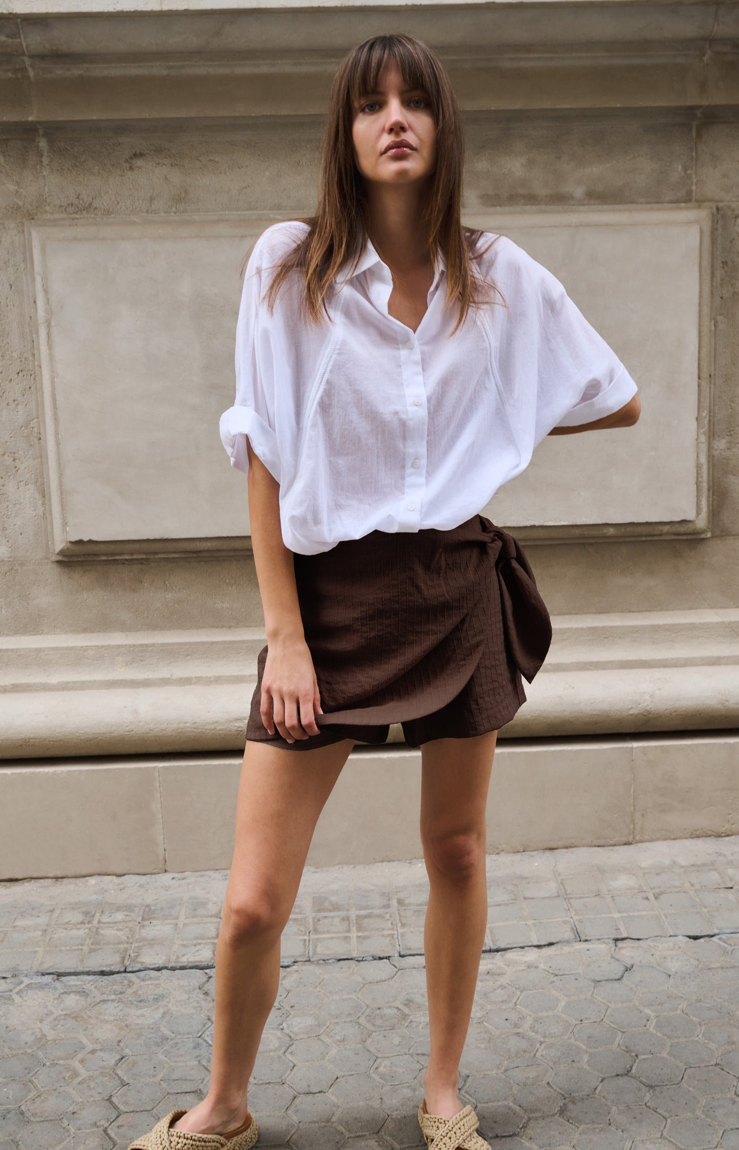 Blouse with wide sleeves and braided details - Type: lookbook