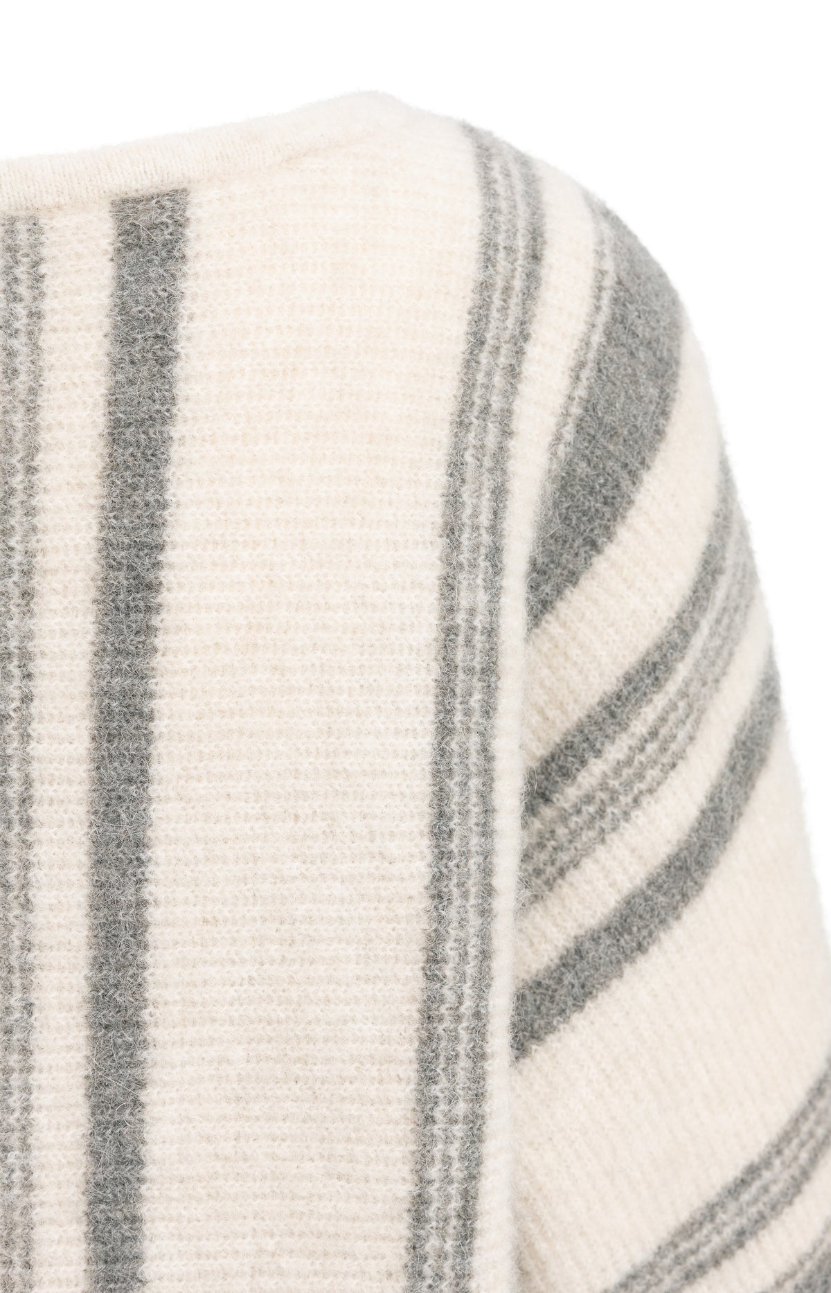 Boat neck sweater with striped pattern - Off White Dessin