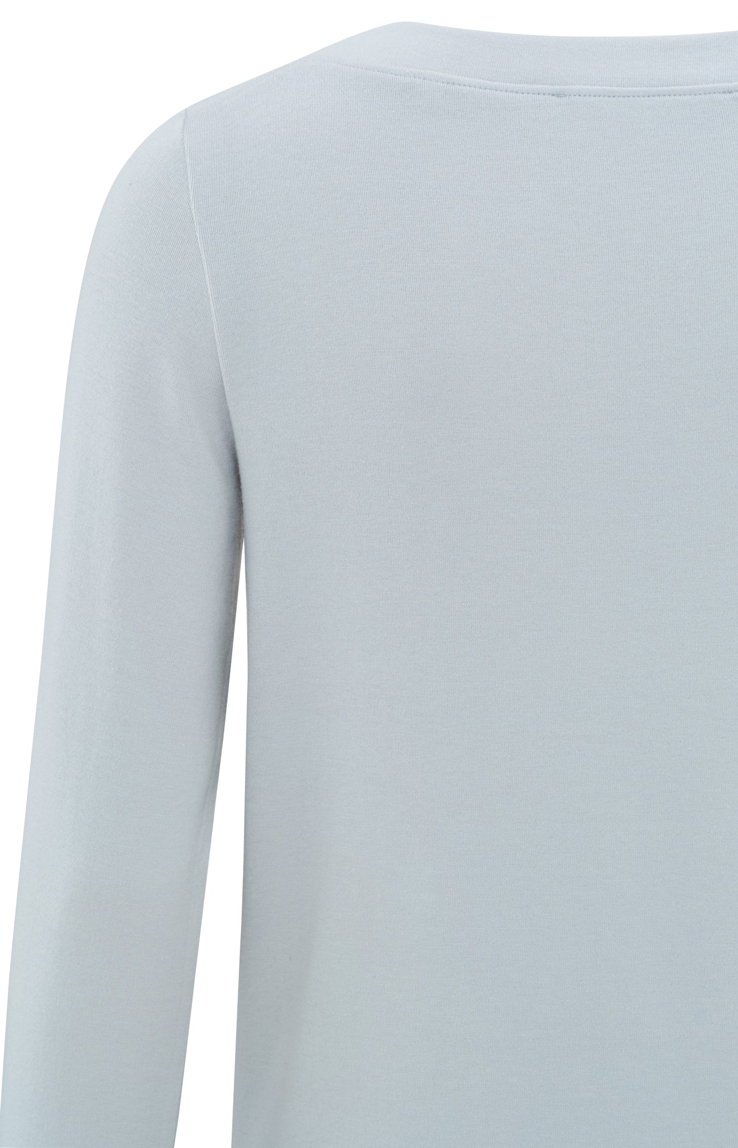 Boat neck top with long sleeves and fitted fit