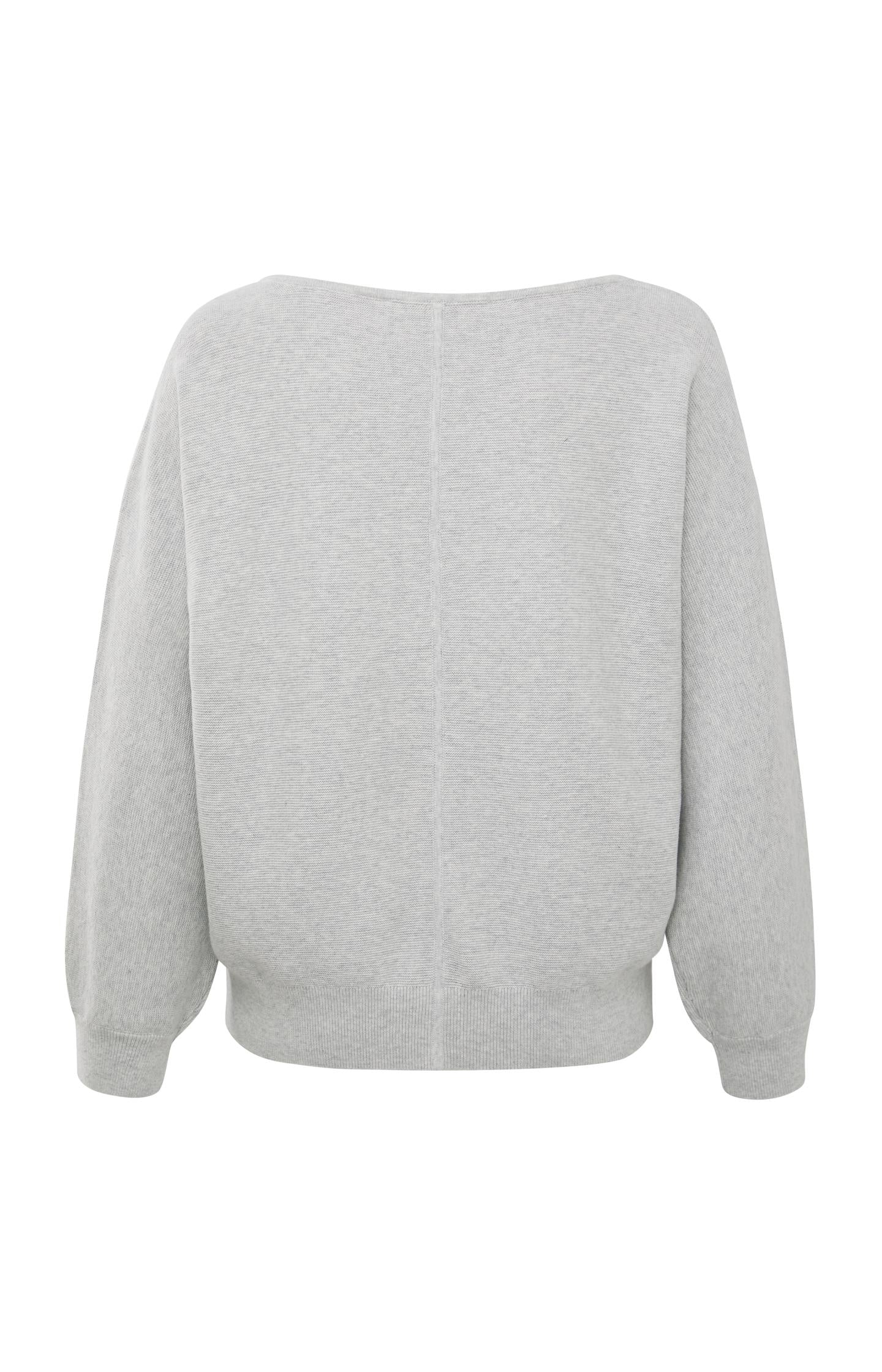 Boatneck sweater with long batwing sleeves in a relaxed fit