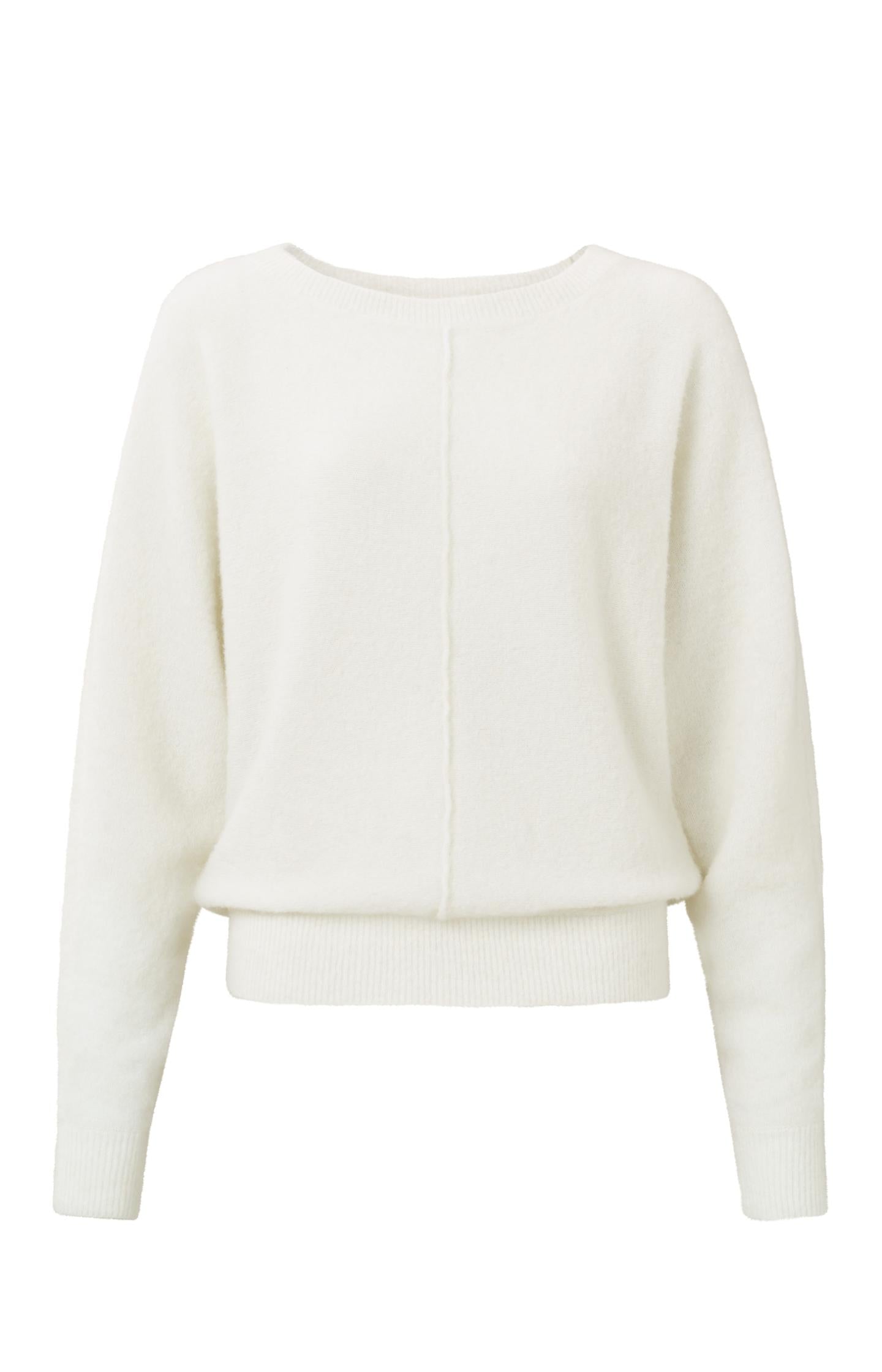 Boatneck sweater with long sleeves and a seam detail - Type: product