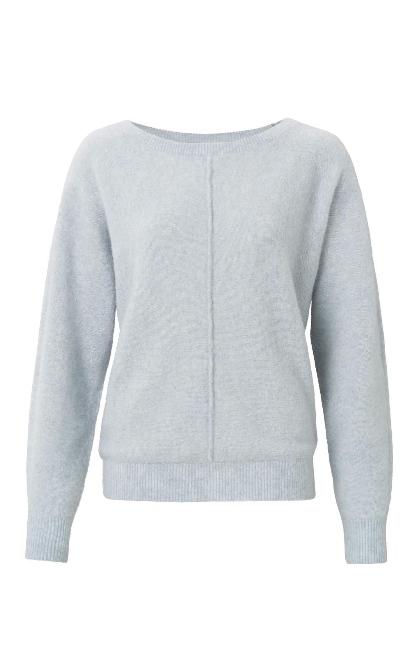 Boatneck sweater with long sleeves and a seam detail - Type: product