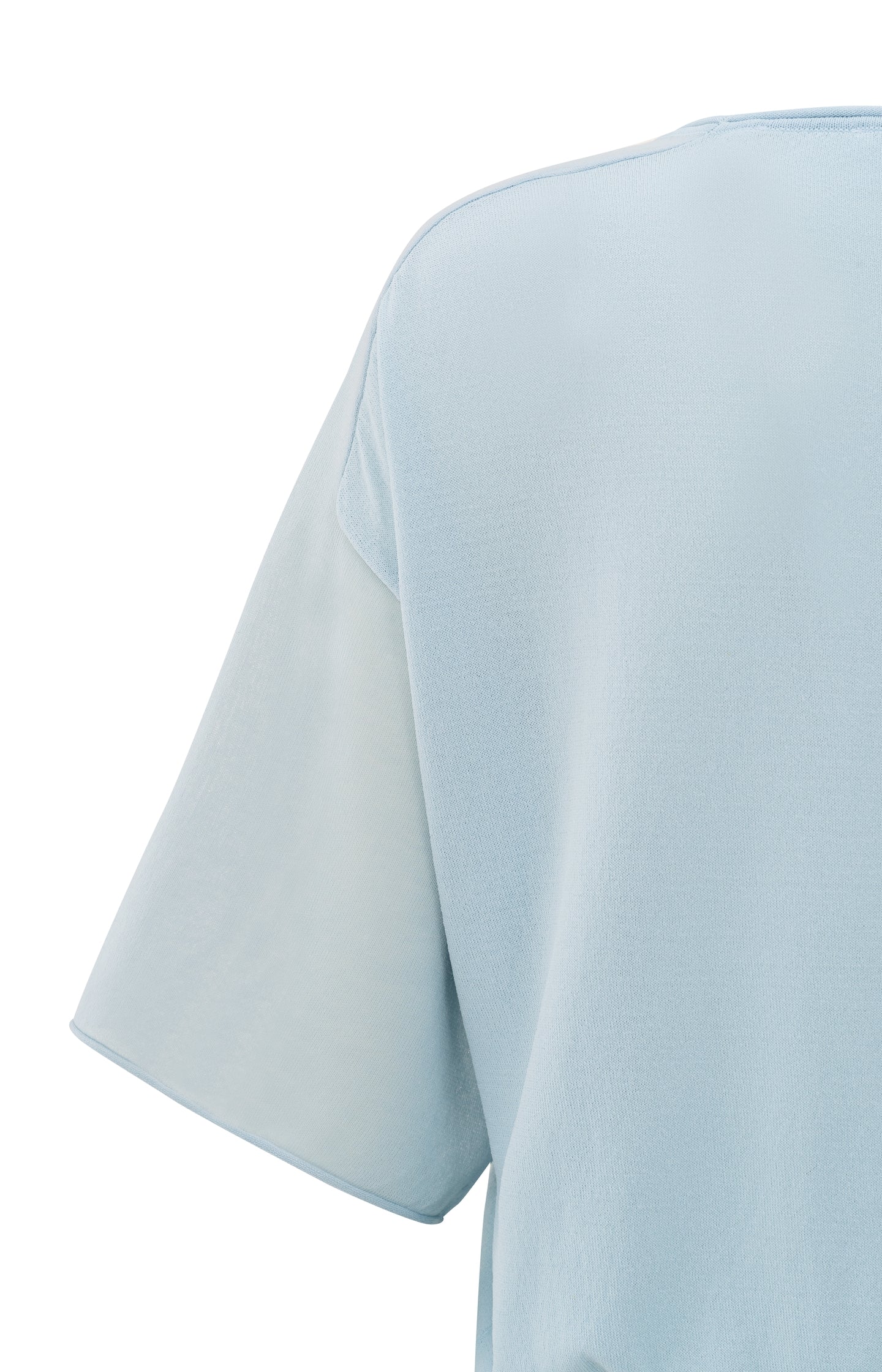 Boatneck sweater with transparence parts