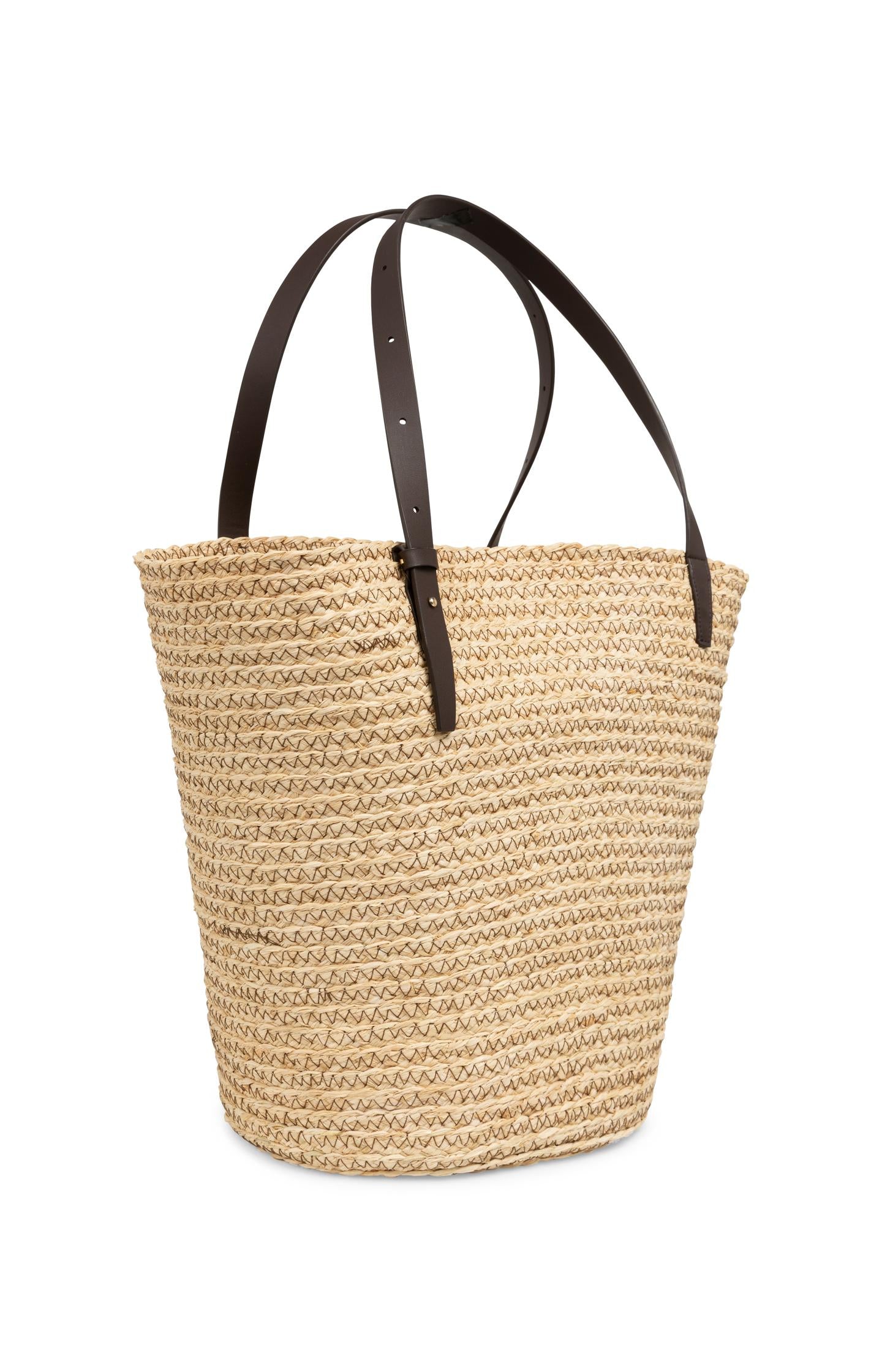 Braided straw shopper with adjustable straps - Type: product