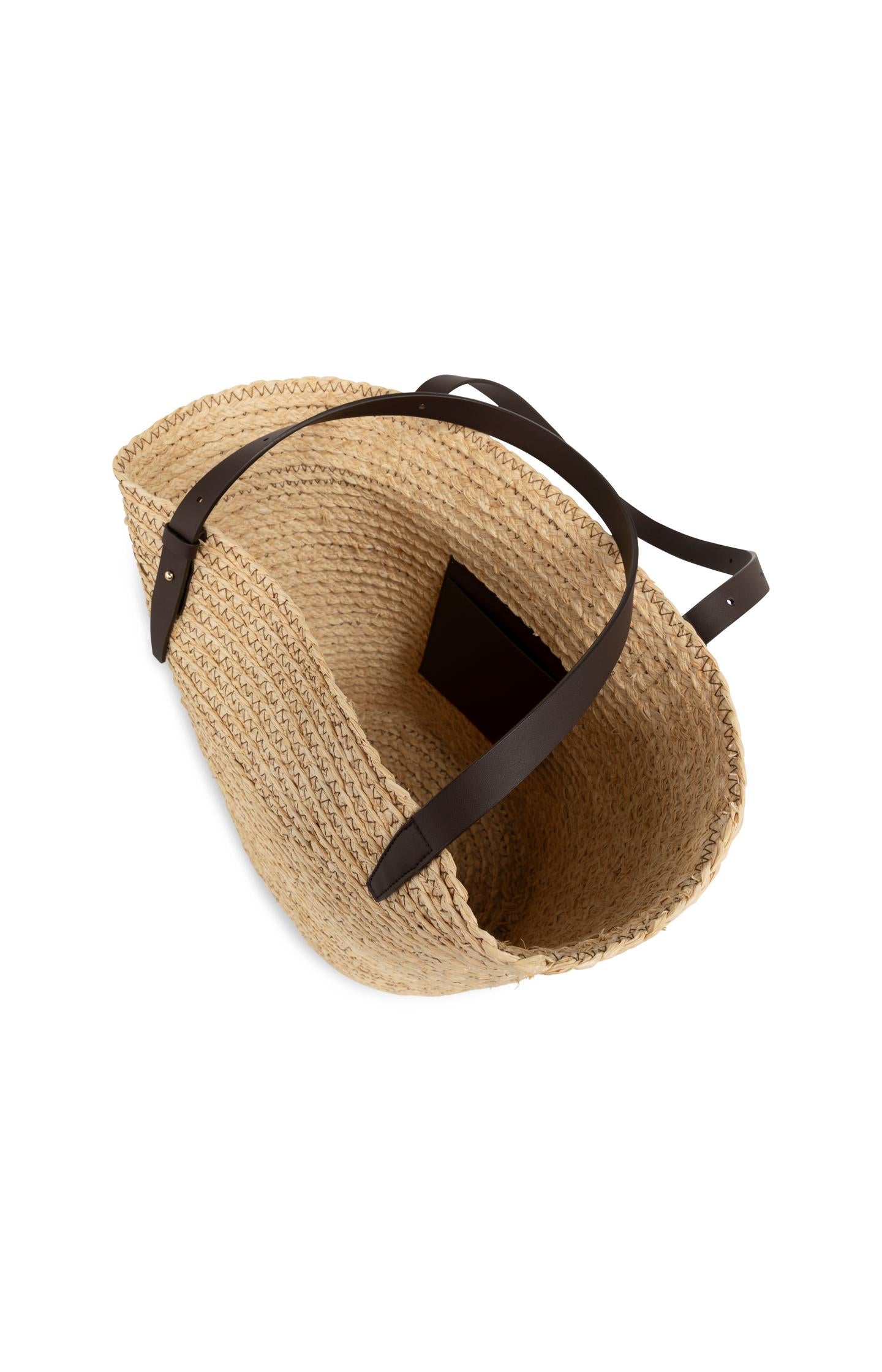 Braided straw shopper with adjustable straps - Type: product