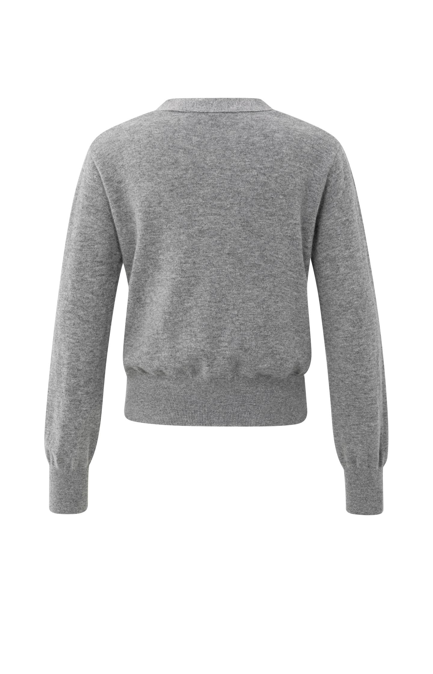 Cardigan with V-neck and tie waist
