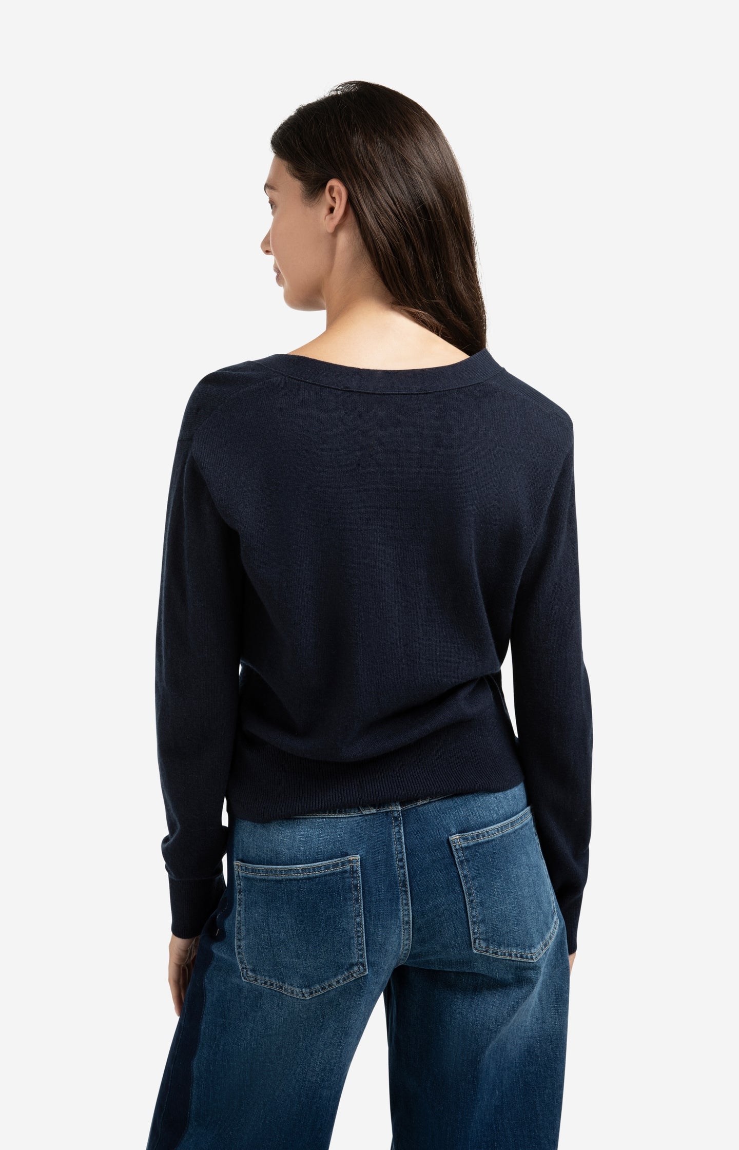 Cardigan with V-neck and tie waist