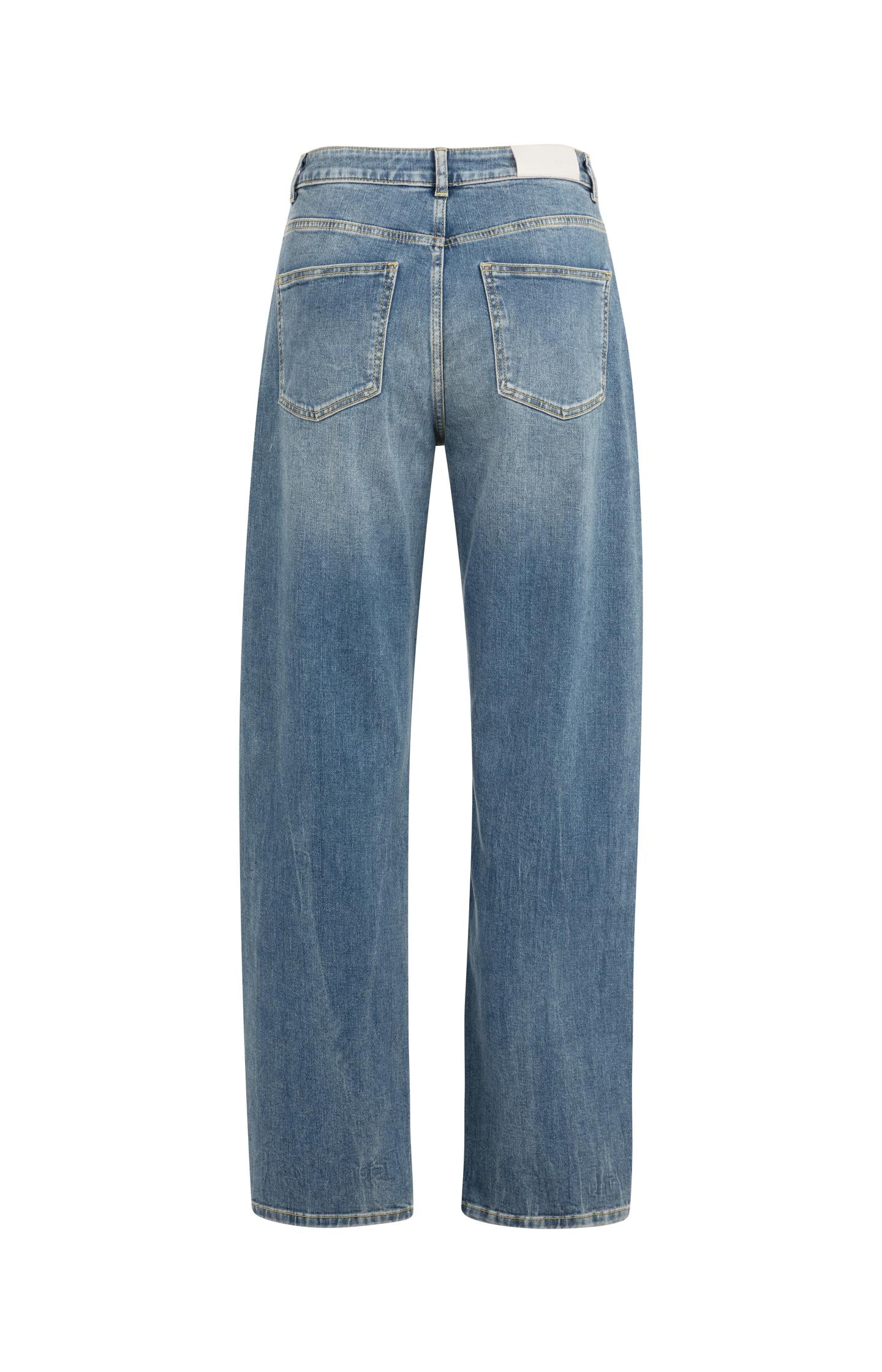 Cargo jeans with low crotch and wide legs