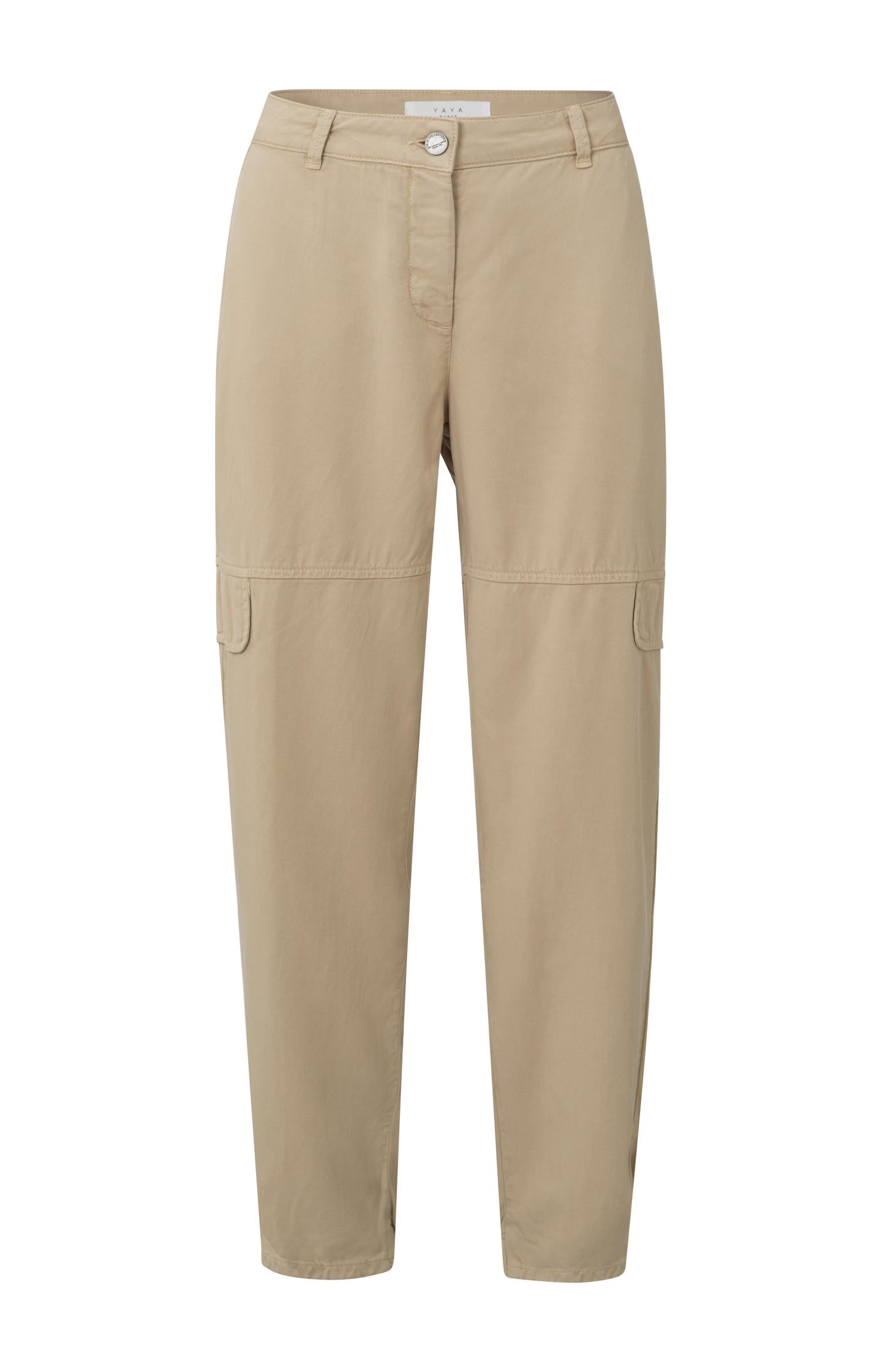 Cargo trousers with pockets, zip fly and elastic cuff - Type: product